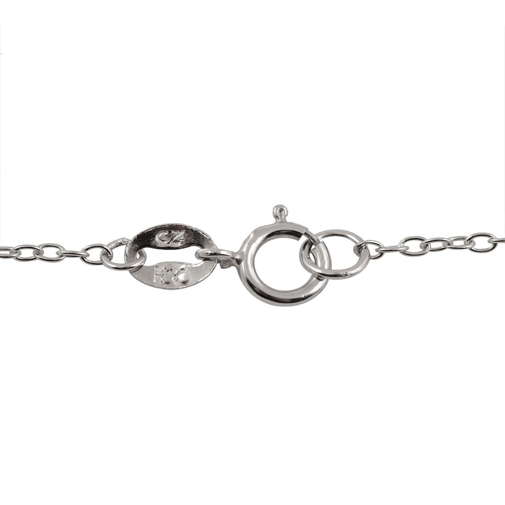 Sterling Silver White Cubic Zirconia Pendant