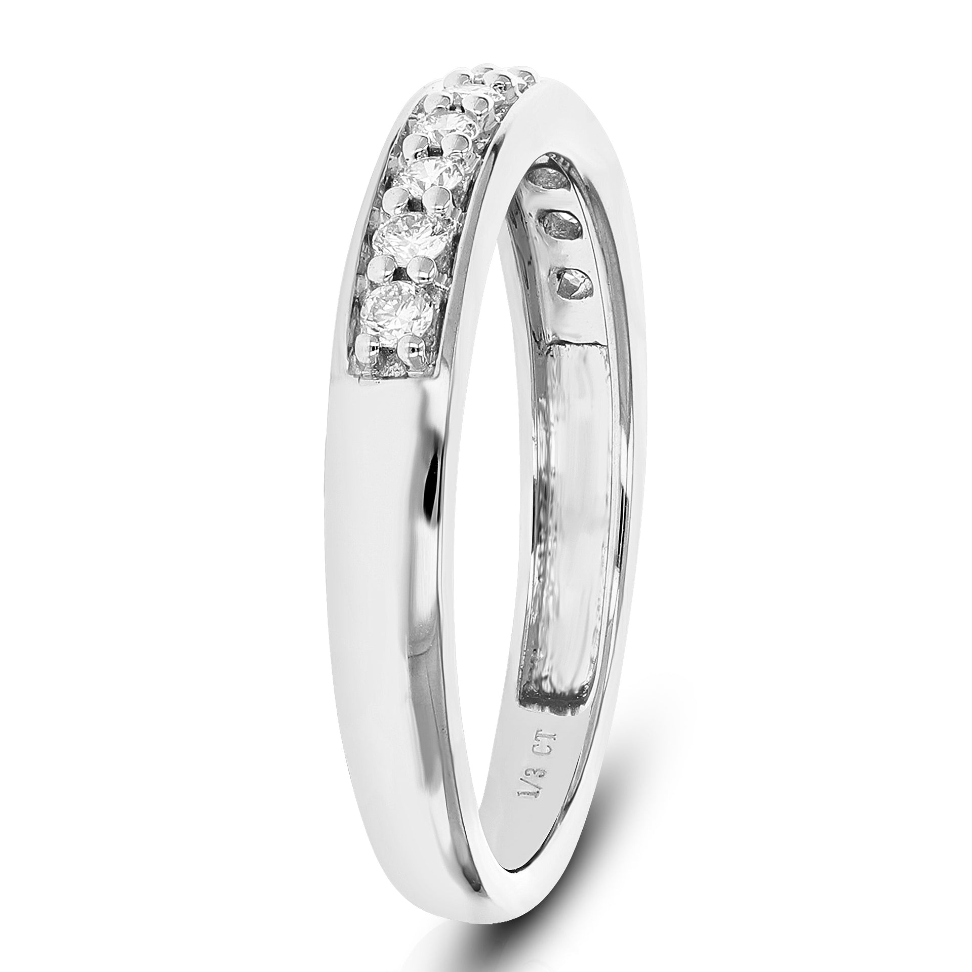 1/3 cttw Round Cut Lab Grown Diamond Wedding Engagement Ring .925 Sterling Silver Prong Set