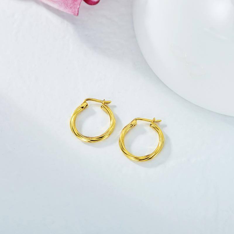 9K Gold Hoop Earrings