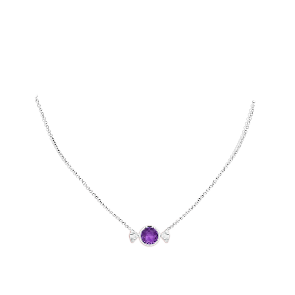 Sweet Treats Round Amethyst Candy Pendant