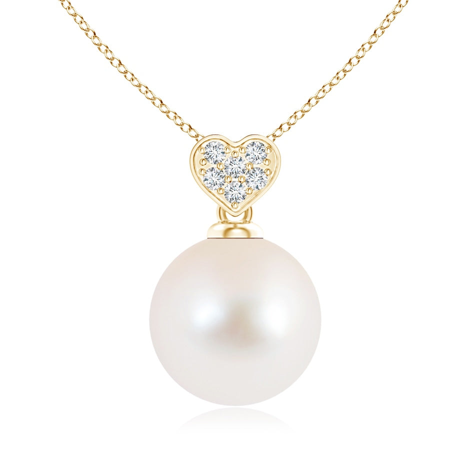 Freshwater Pearl Pendant with Heart-Shaped Bale