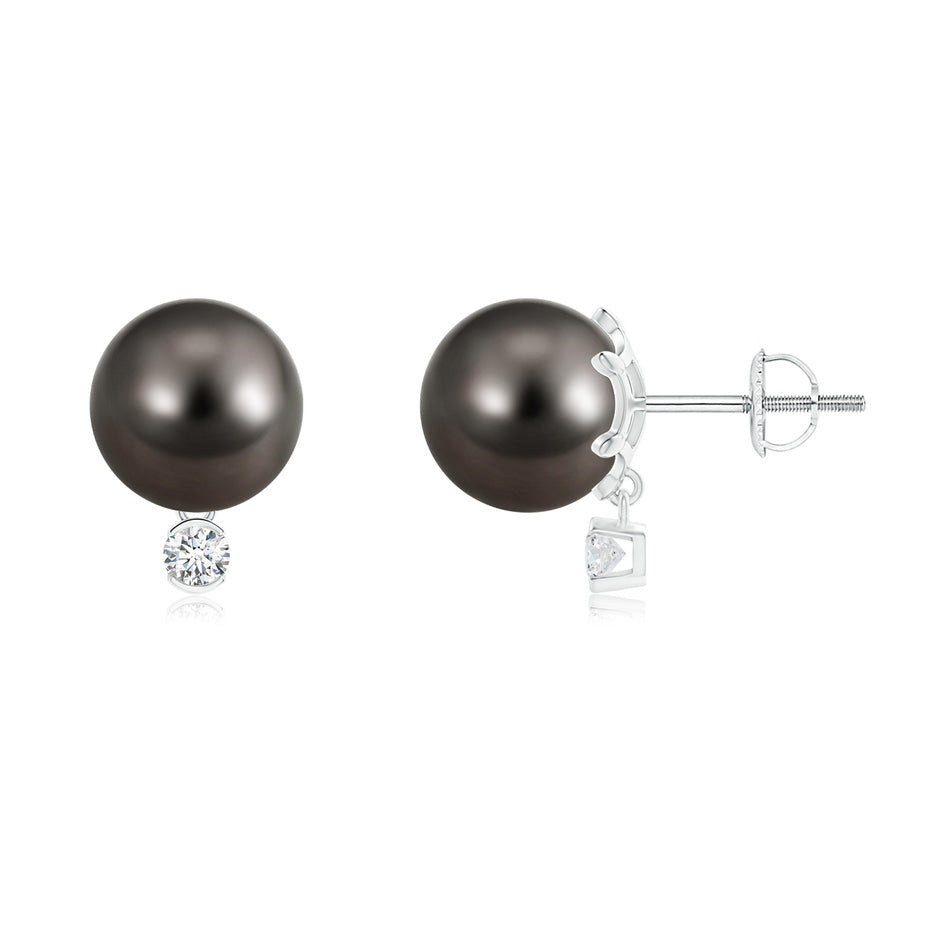 Tahitian Pearl Studs with Diamond