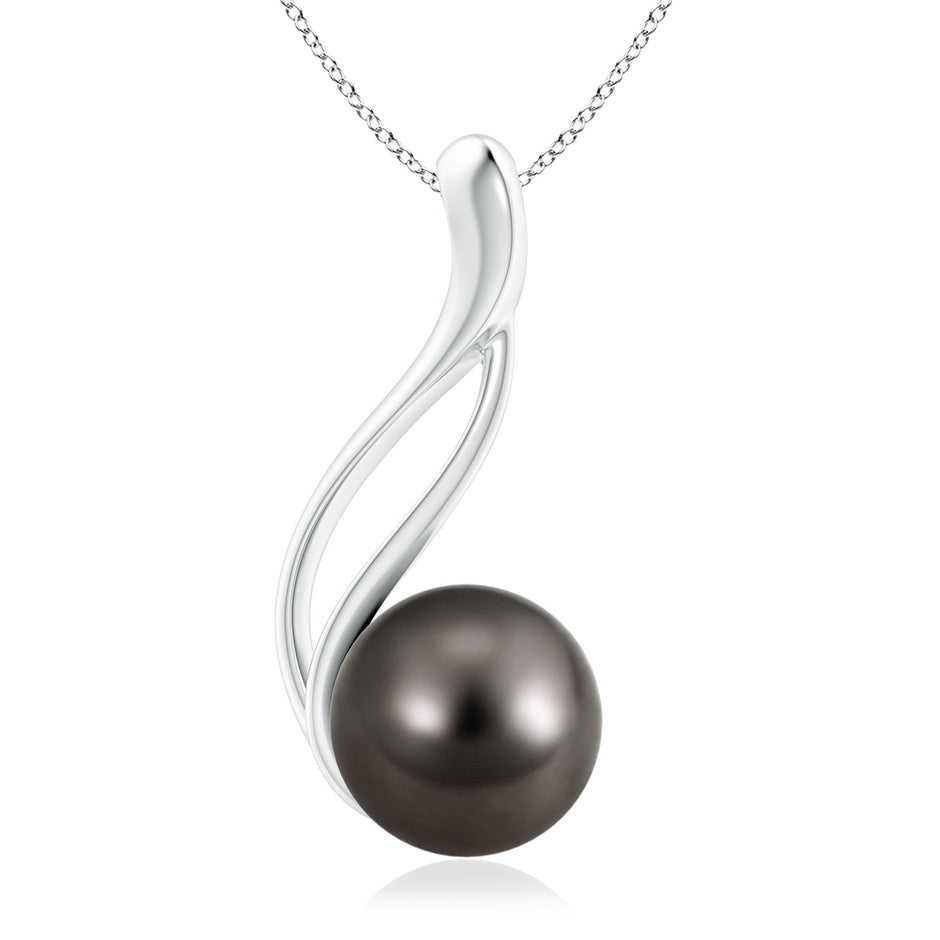 Solitaire Tahitian Pearl Swirl Pendant