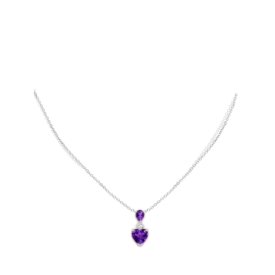 Heart and Pear-Shaped Amethyst Pendant