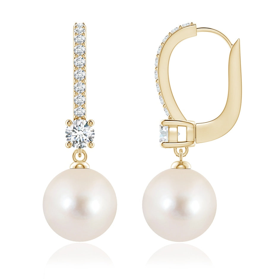 Leverback Freshwater Pearl Drop Earrings
