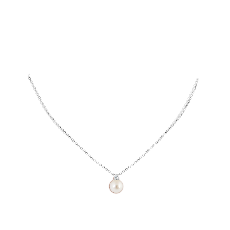 South Sea Pearl and Trio Diamond Pendant