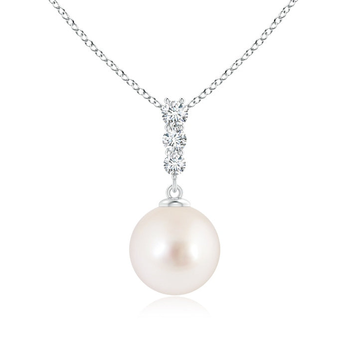 South Sea Pearl Pendant with Graduated Diamonds
