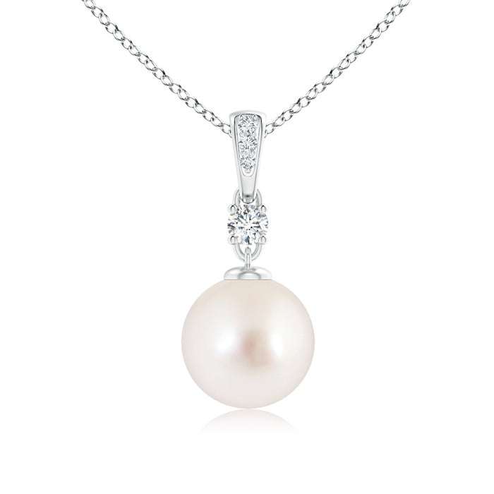 South Sea Pearl Pendant Necklace with Diamonds