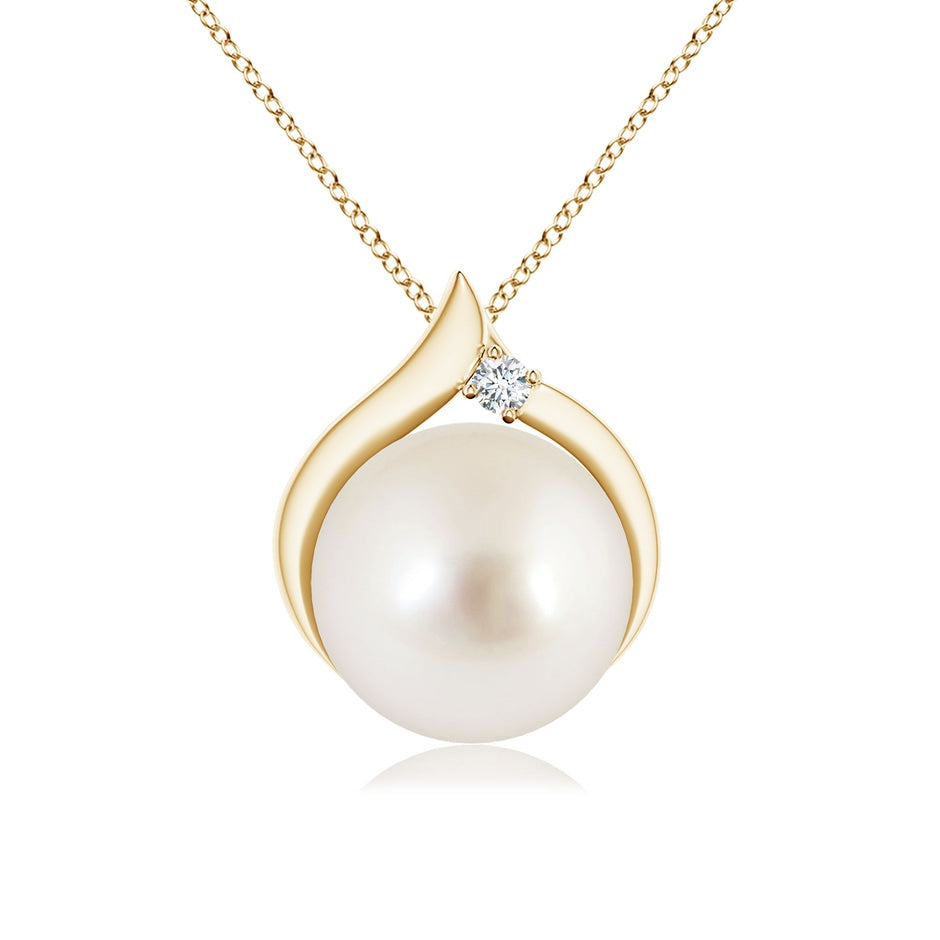 South Sea Pearl Solitaire Pendant with Diamond