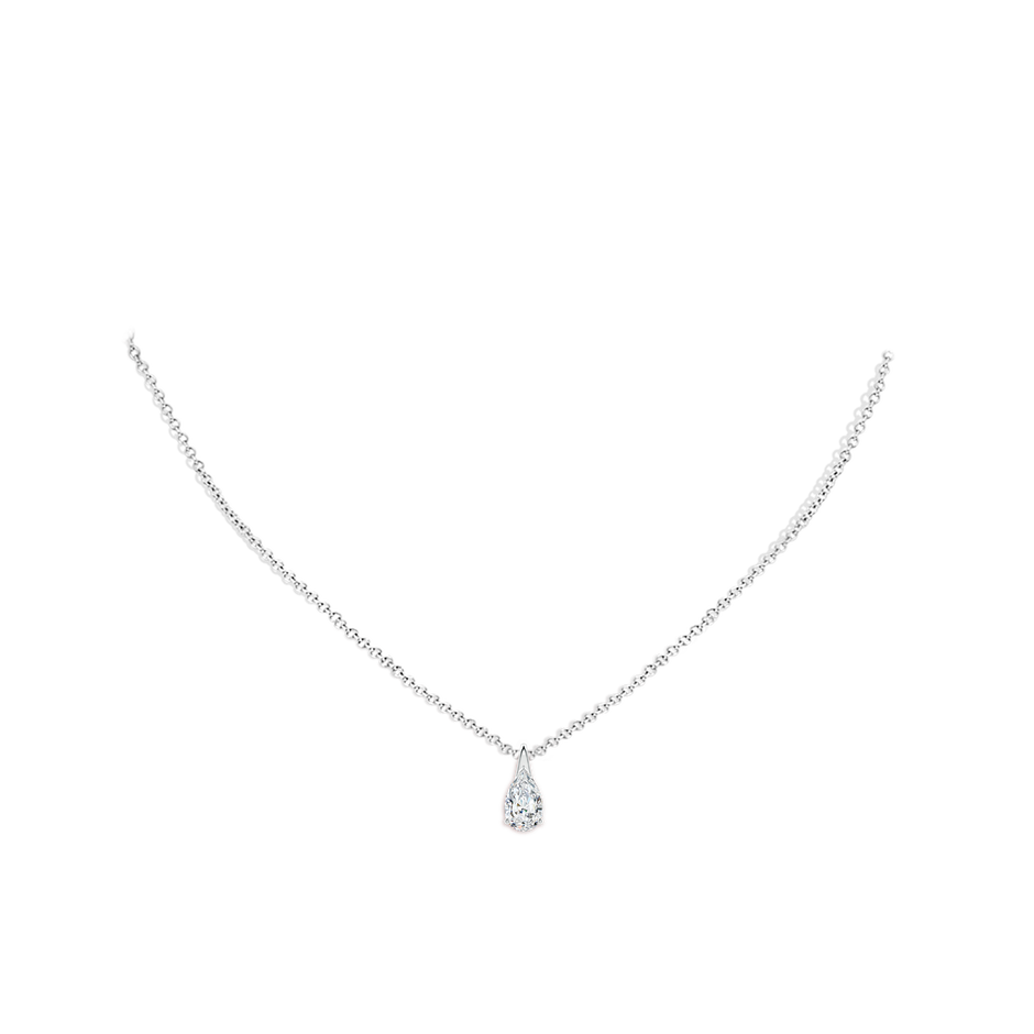 Prong-Set Pear-Shaped Lab-Grown Diamond Solitaire Pendant