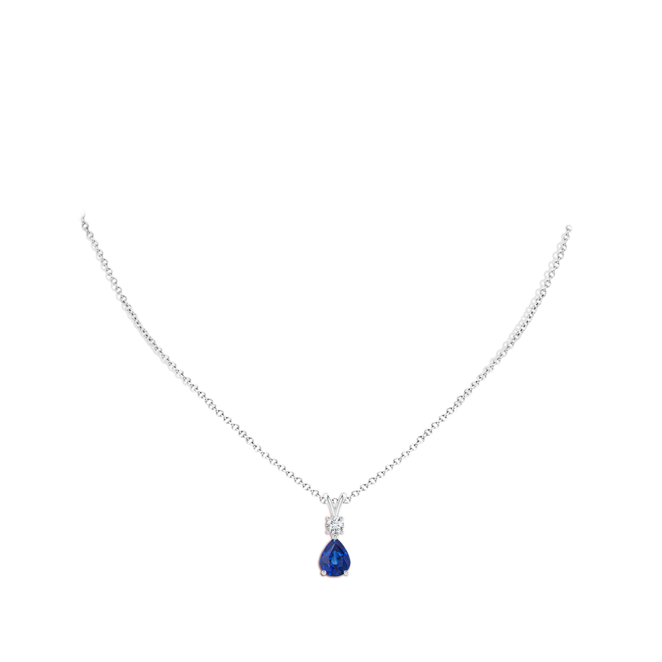 Pear-Shaped Sapphire V-Bale Pendant