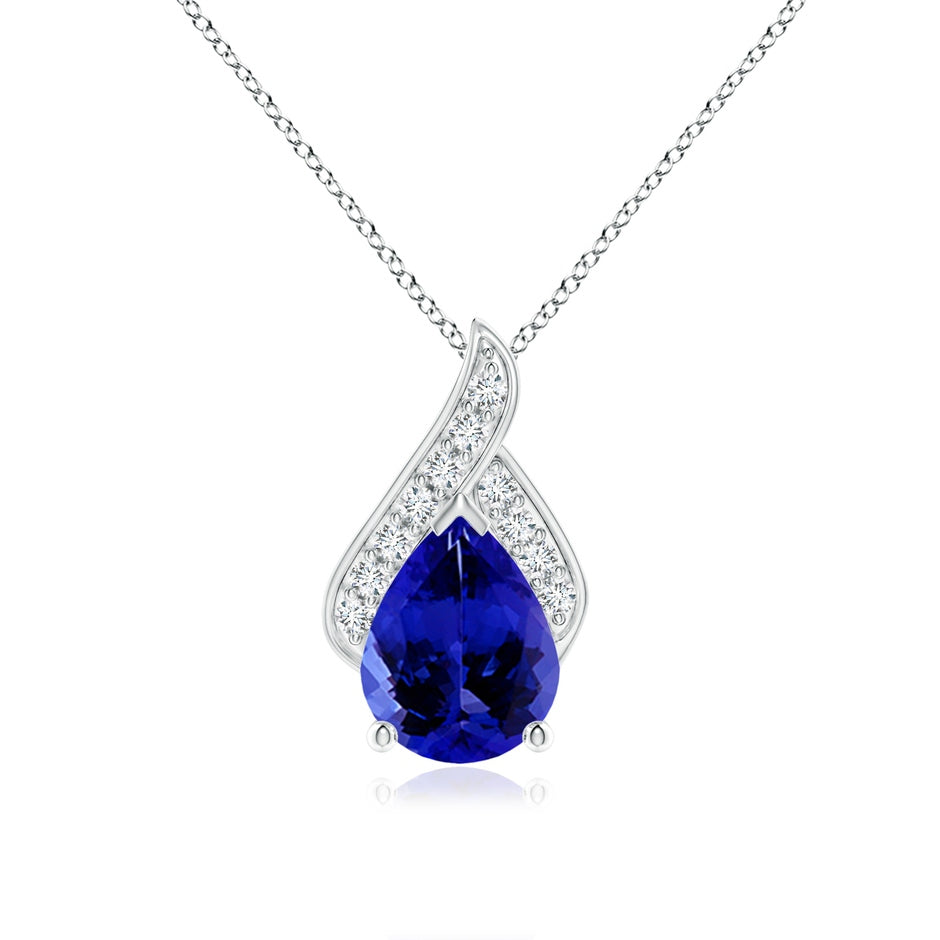 Solitaire Pear-Shaped Tanzanite Flame Pendant