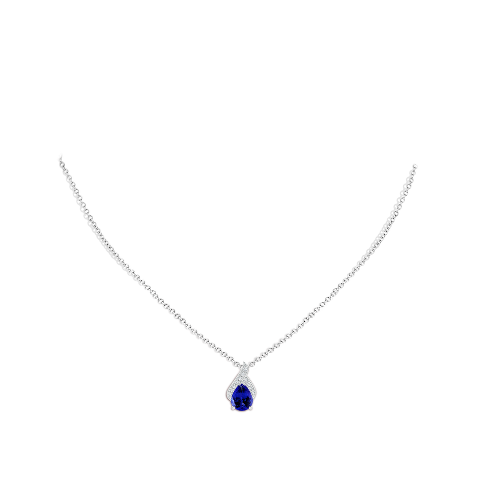 Solitaire Pear-Shaped Tanzanite Flame Pendant