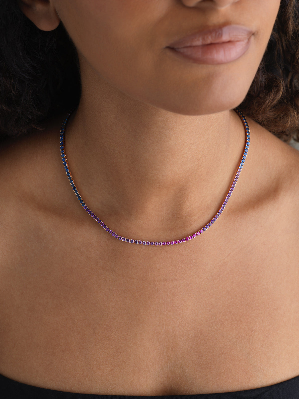 Ombre Tennis Necklace - Coastline (EXCLUSIVE)