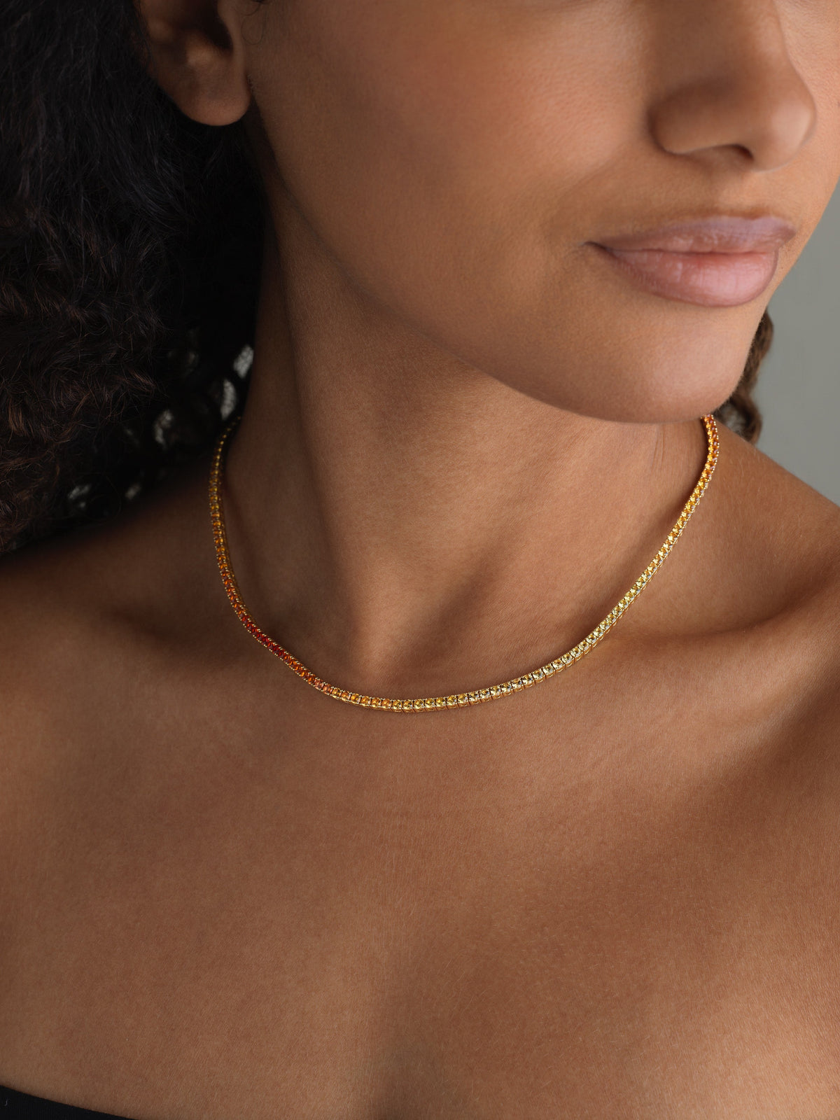 Ombre Tennis Necklace - Sunrise (EXCLUSIVE)