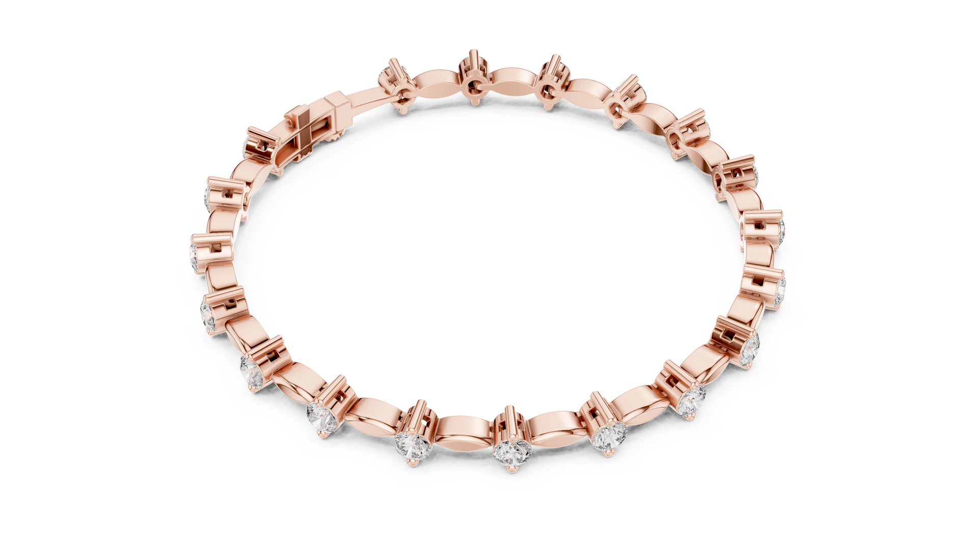 Round-Cut Lab-grown Diamond Tennis Bracelet in 10K White Gold