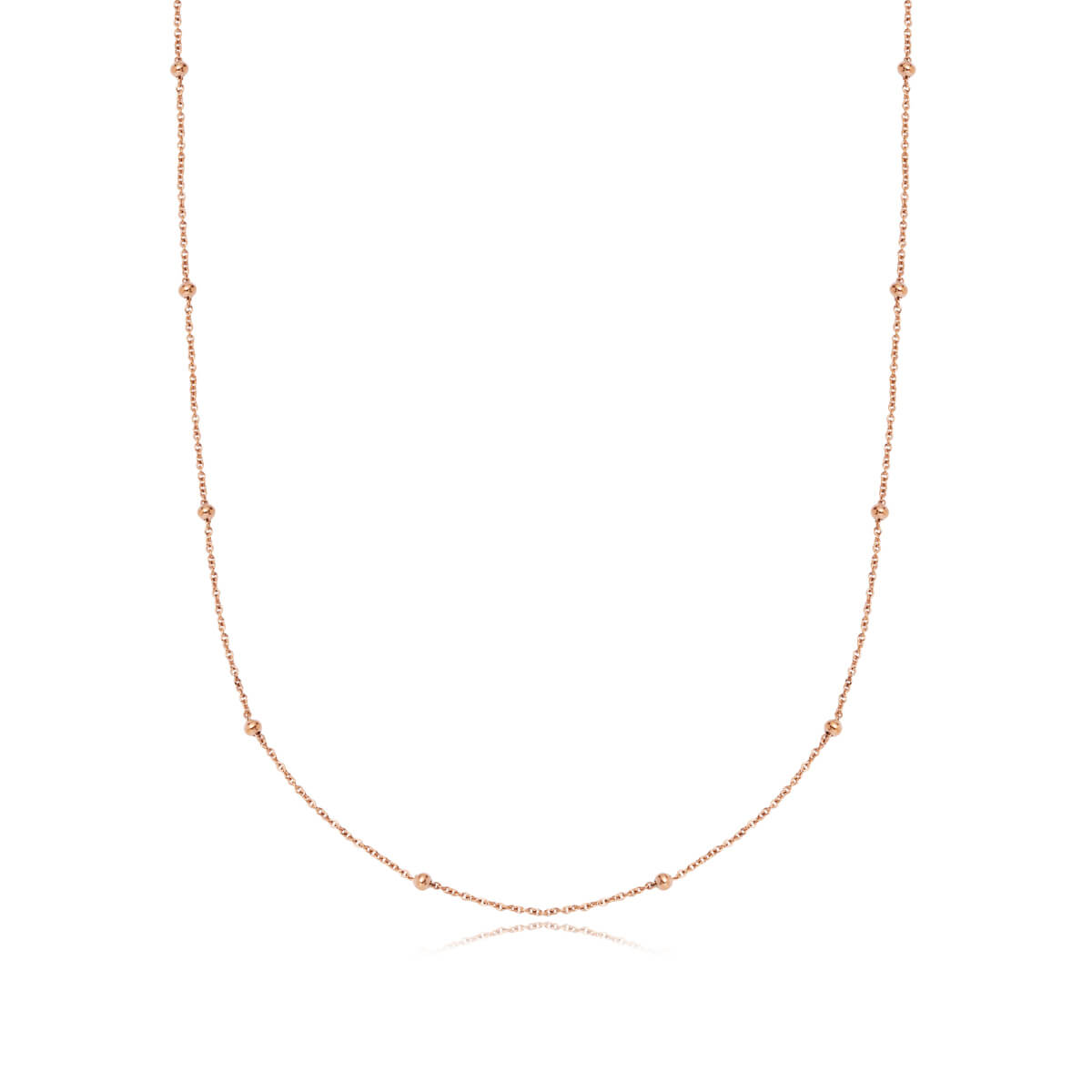 Sphere Chain Necklace (Rose Gold)
