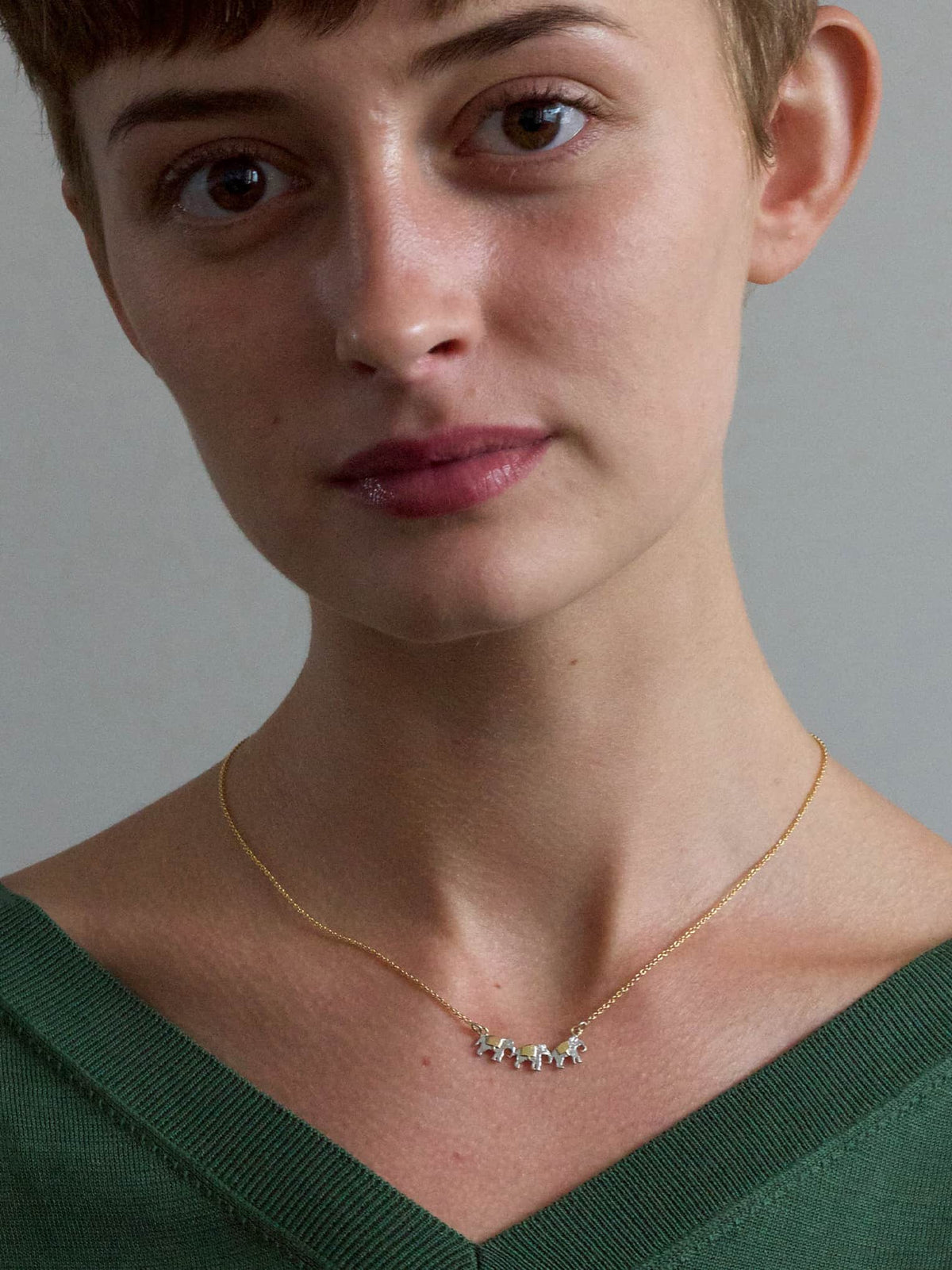 Marching Elephants Necklace