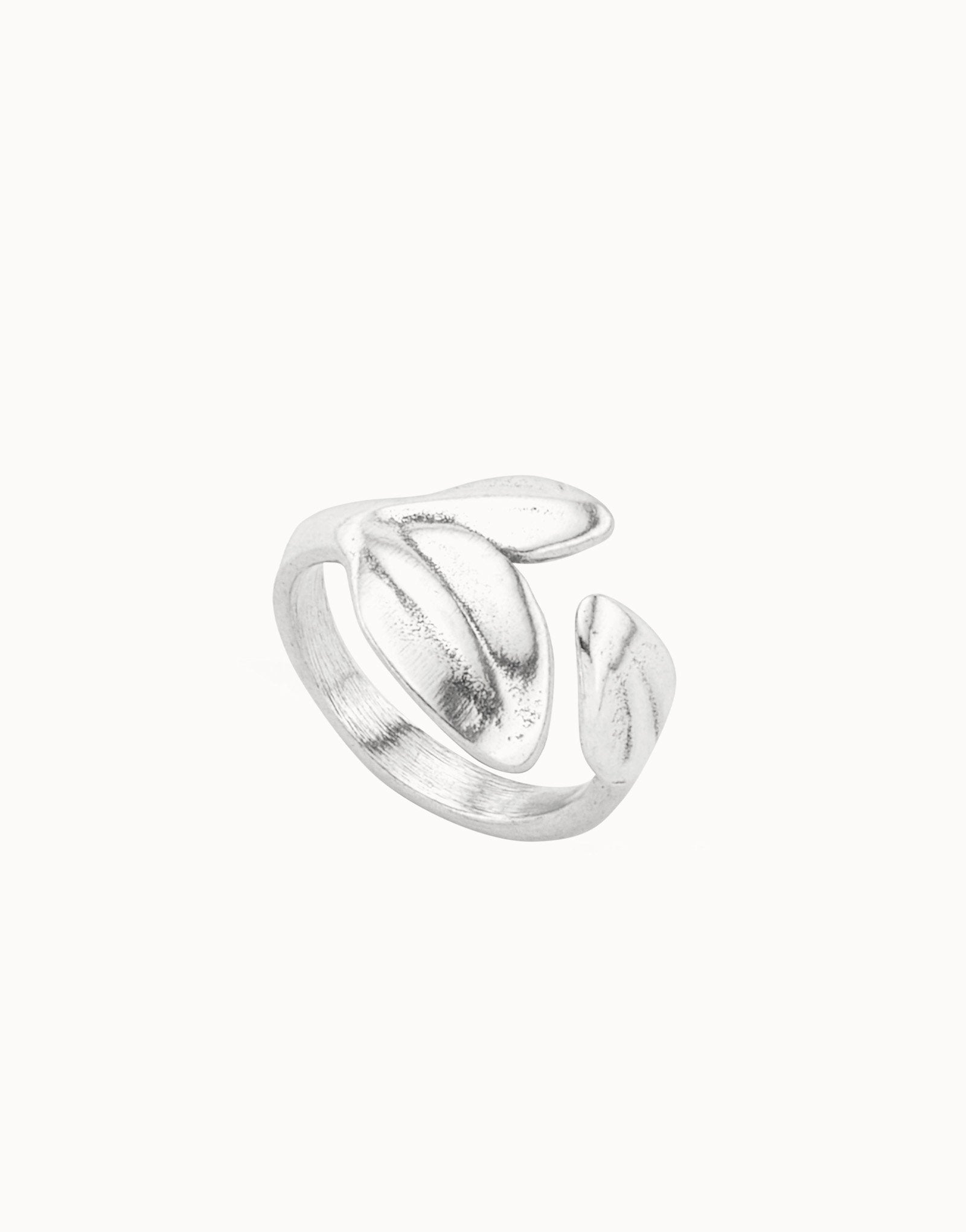 Leaf shape open ring