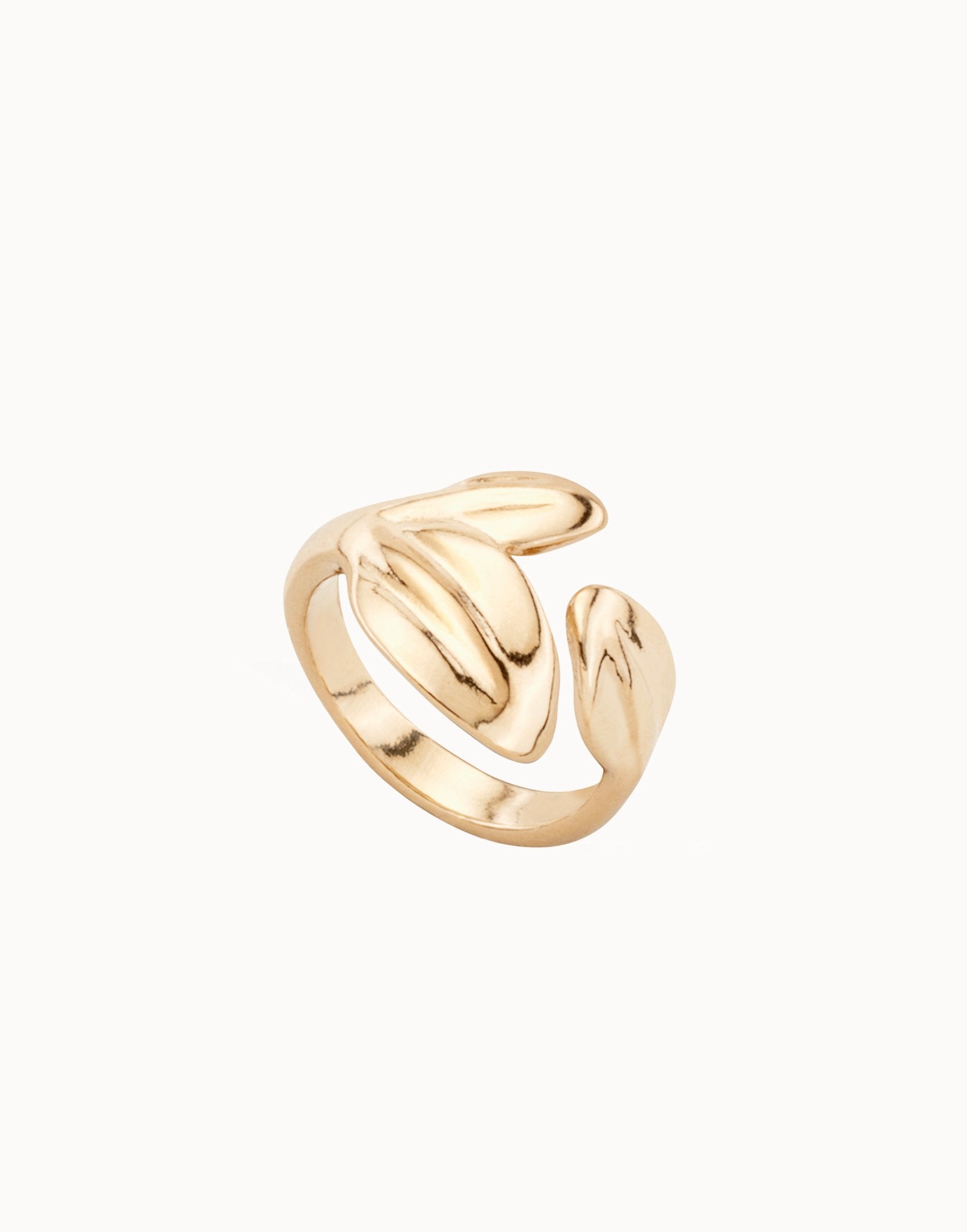 Leaf shape open ring