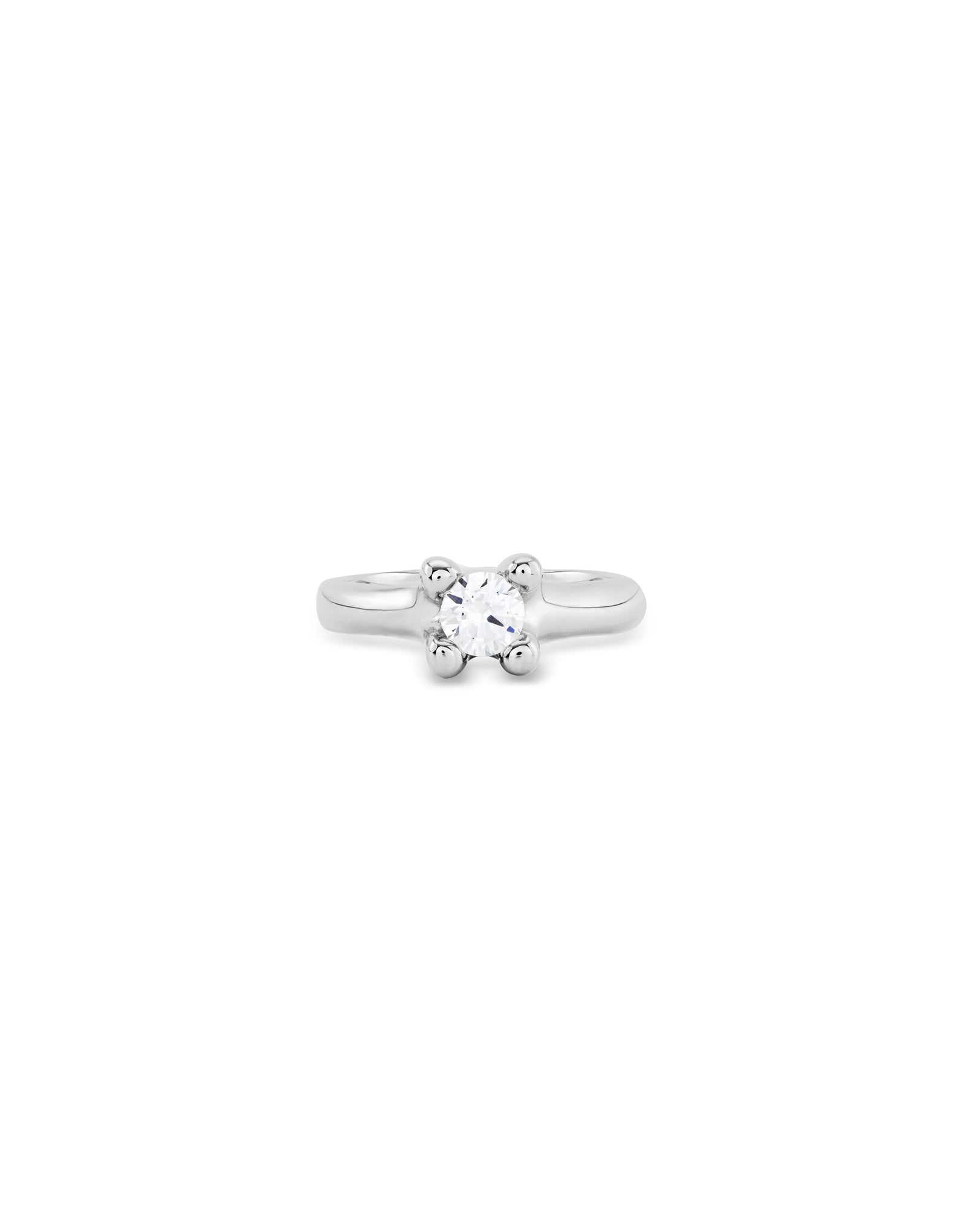 Ring with white cubic zirconia