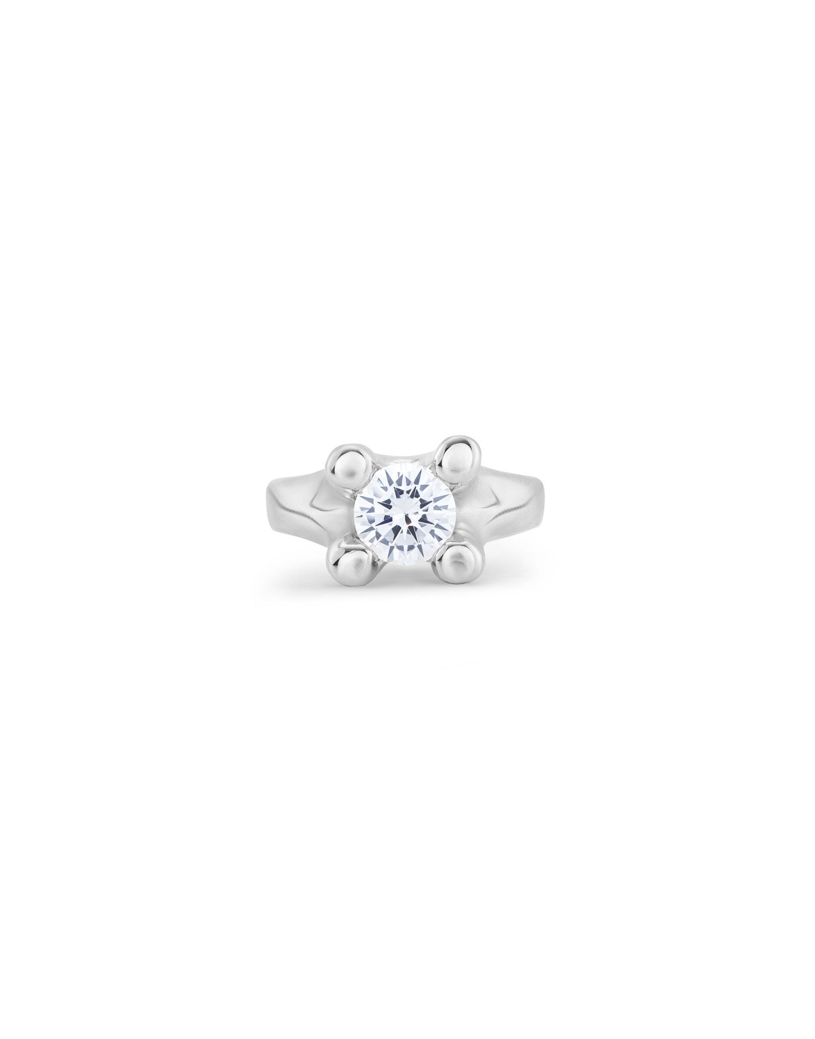 Ring with white cubic zirconia