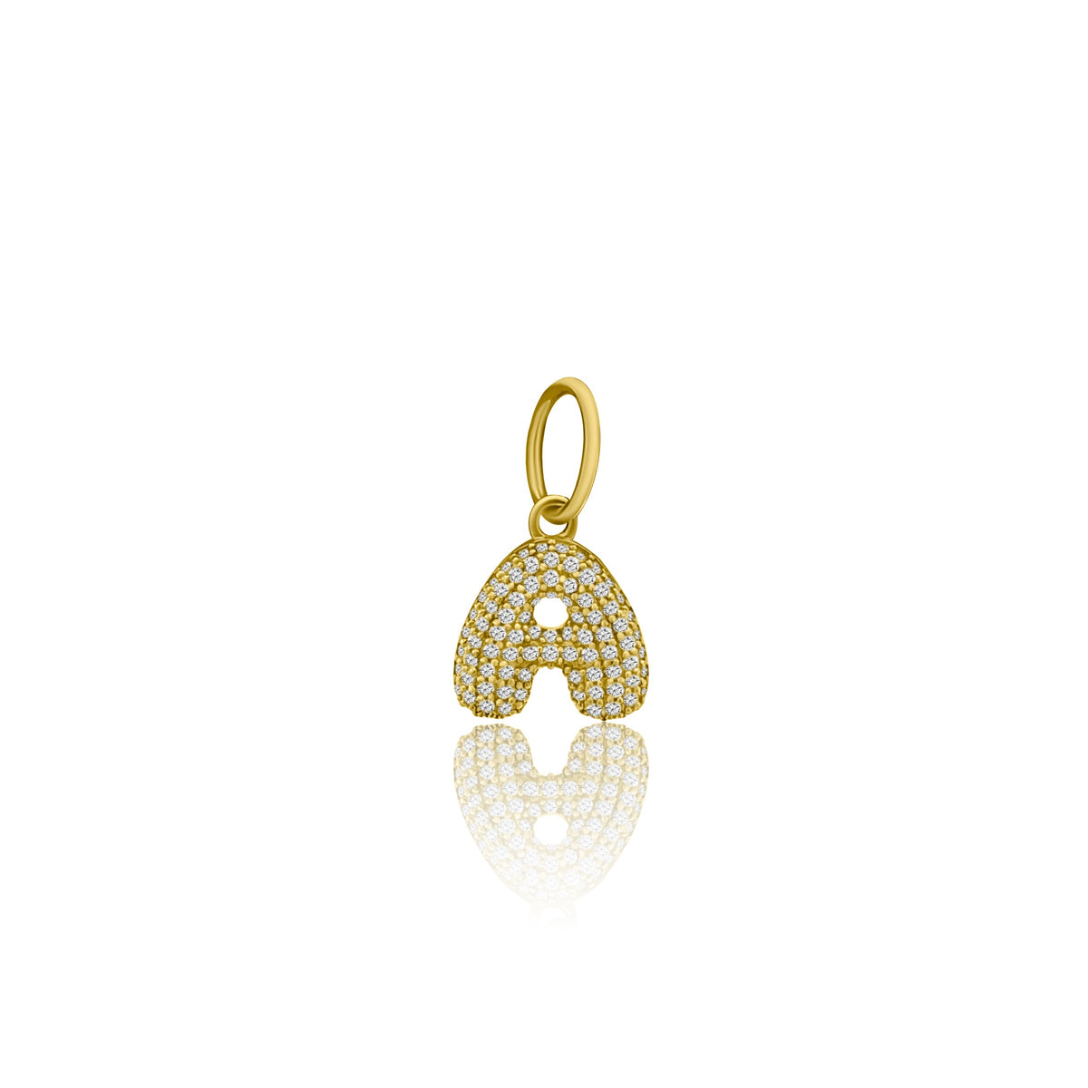 Gold Diamond Bubble Initial Charm