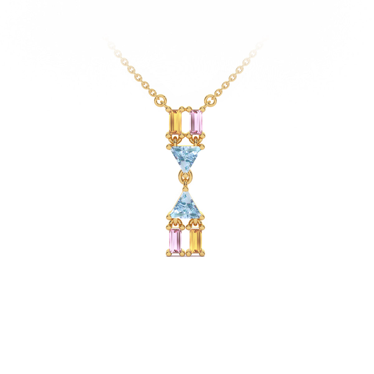 ATLANTE BLUE TOPAZ V NECKLACE