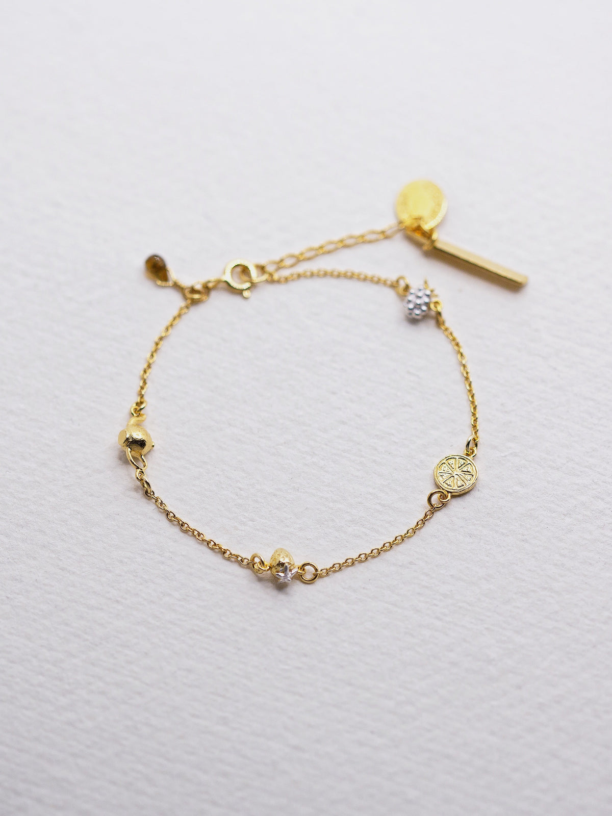 Fruit-Tea Treat' Inline Bracelet with Brown Tourmaline