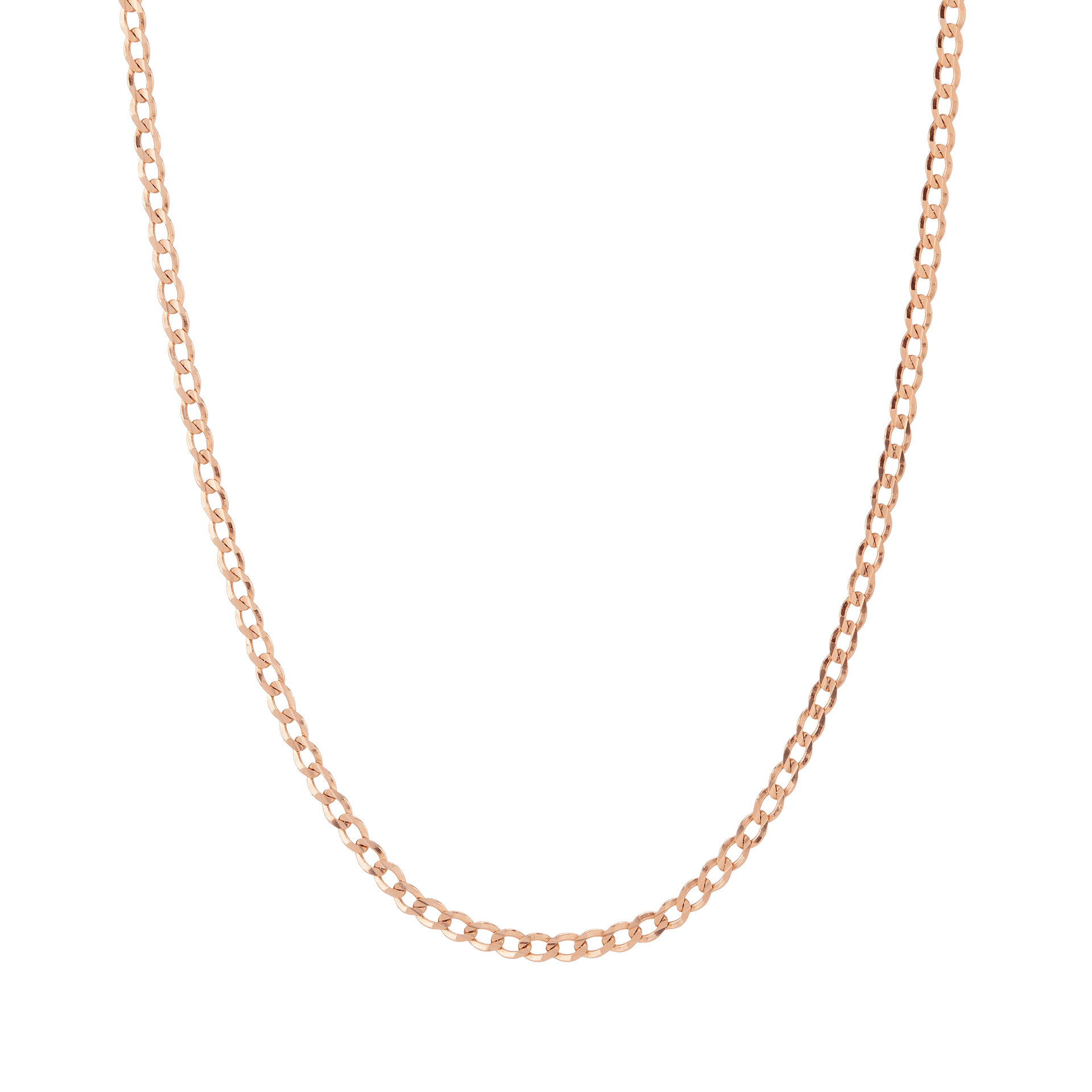 Large Gold Curb Chain Necklace