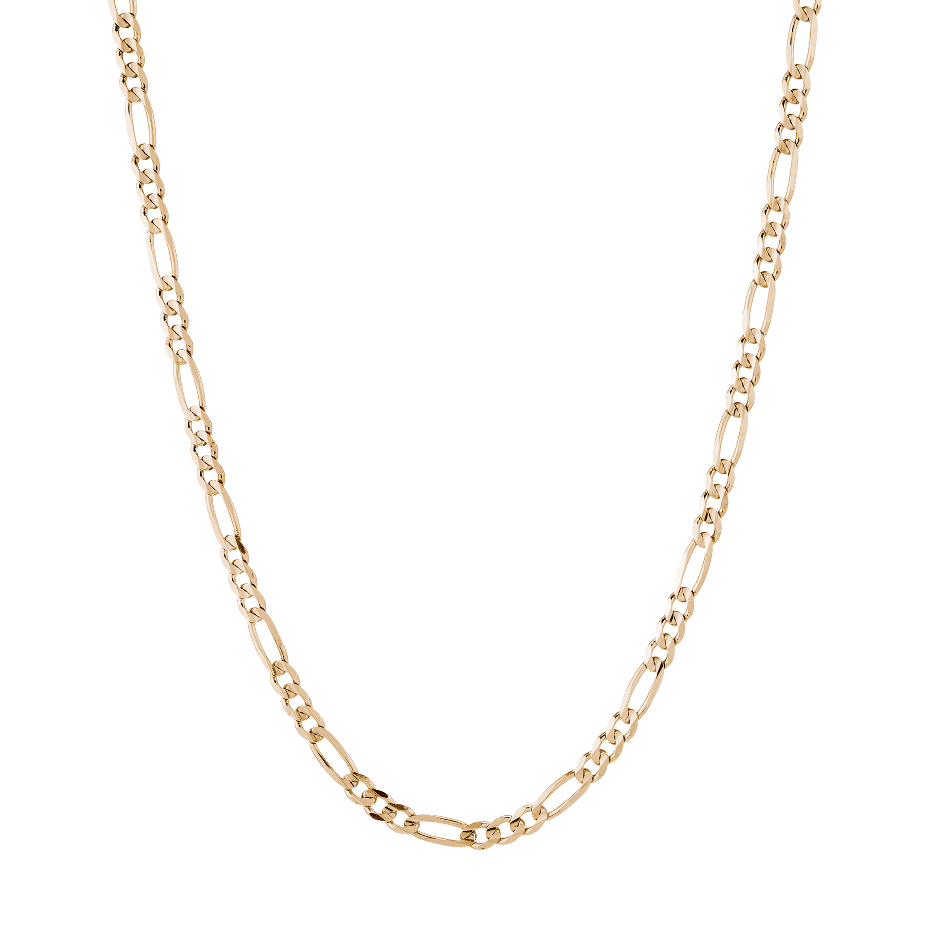 Large Gold Figaro Chain Necklace