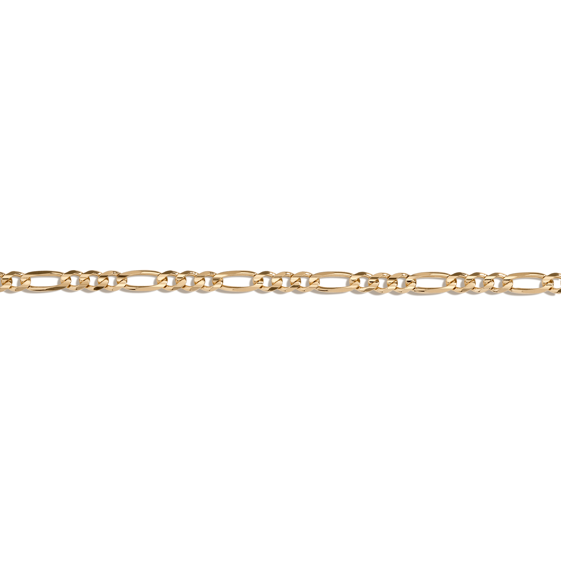 Large Gold Figaro Chain Bracelet