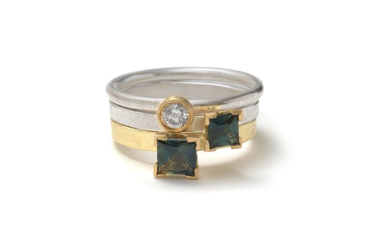 silver-and-gold-stack-with-sapphire-and-diamond
