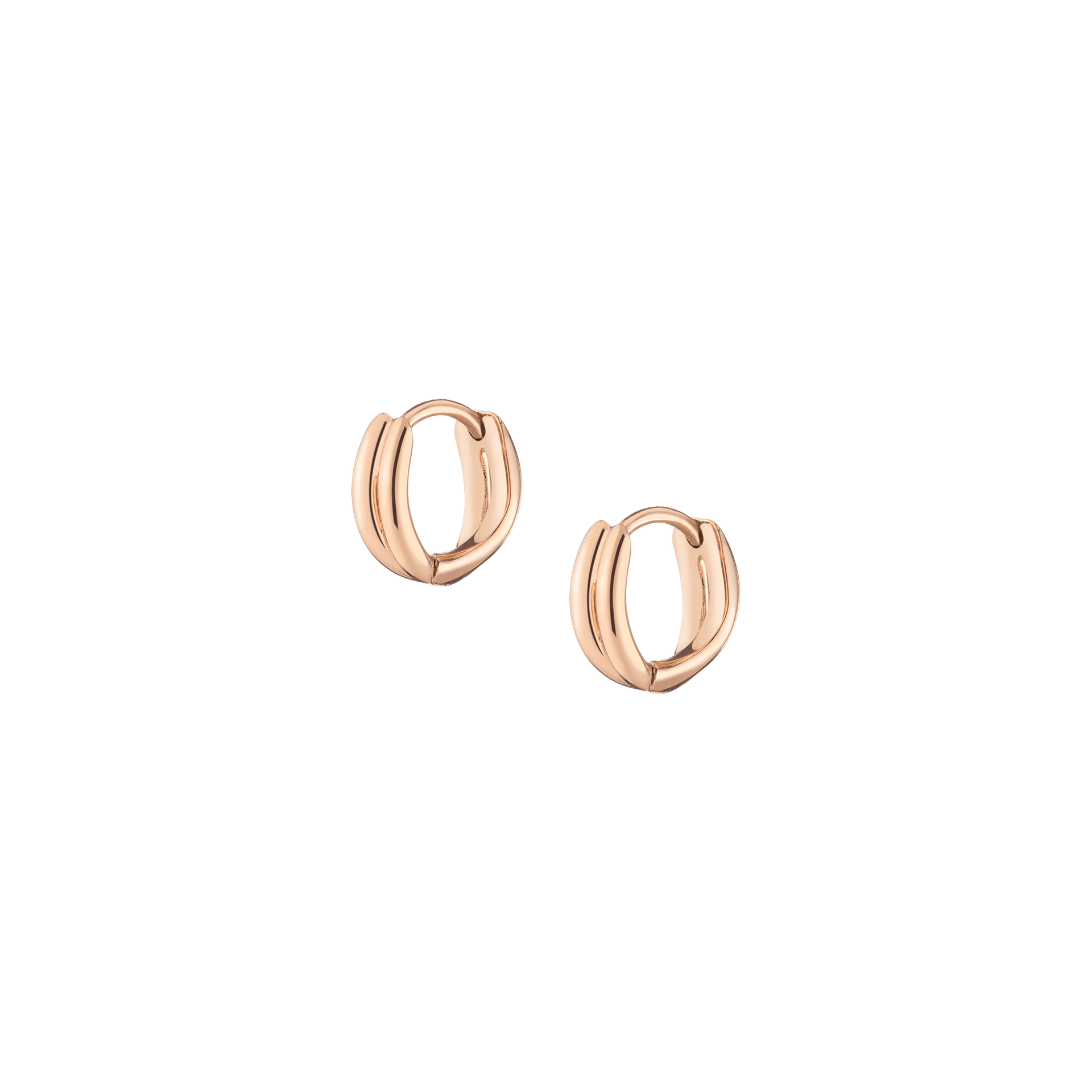 Crossover Huggie Earrings