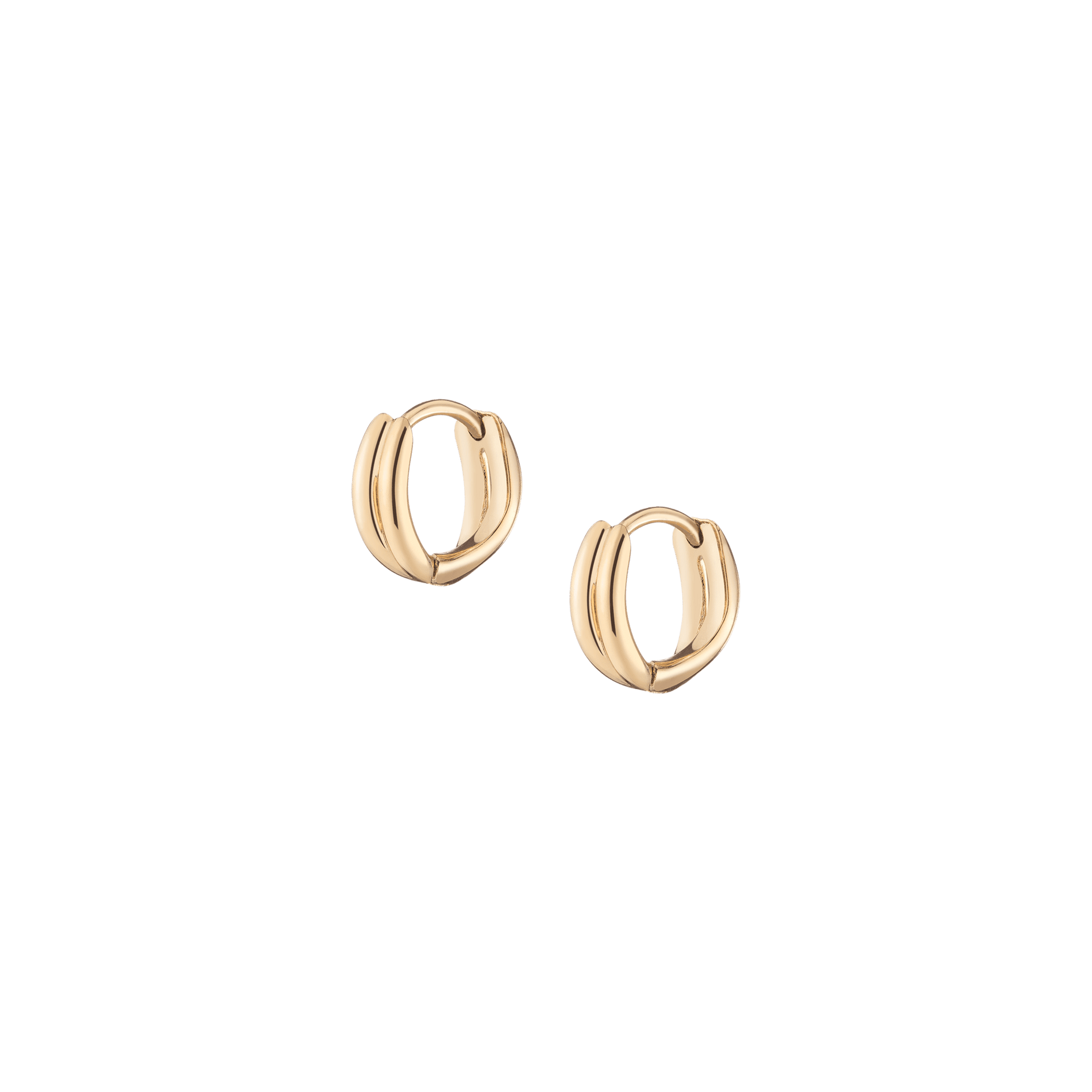 Crossover Huggie Earrings