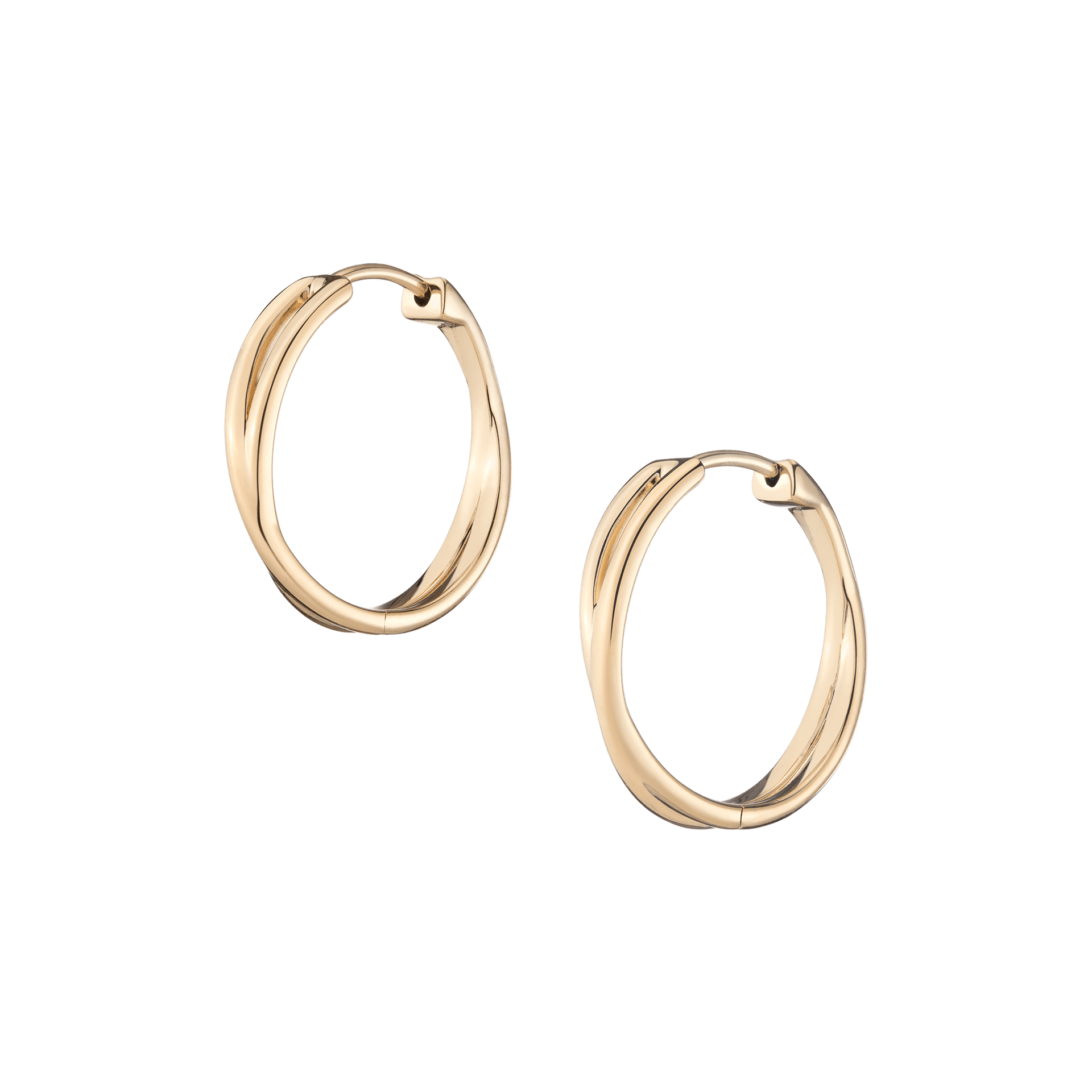 Crossover Hoop Earrings