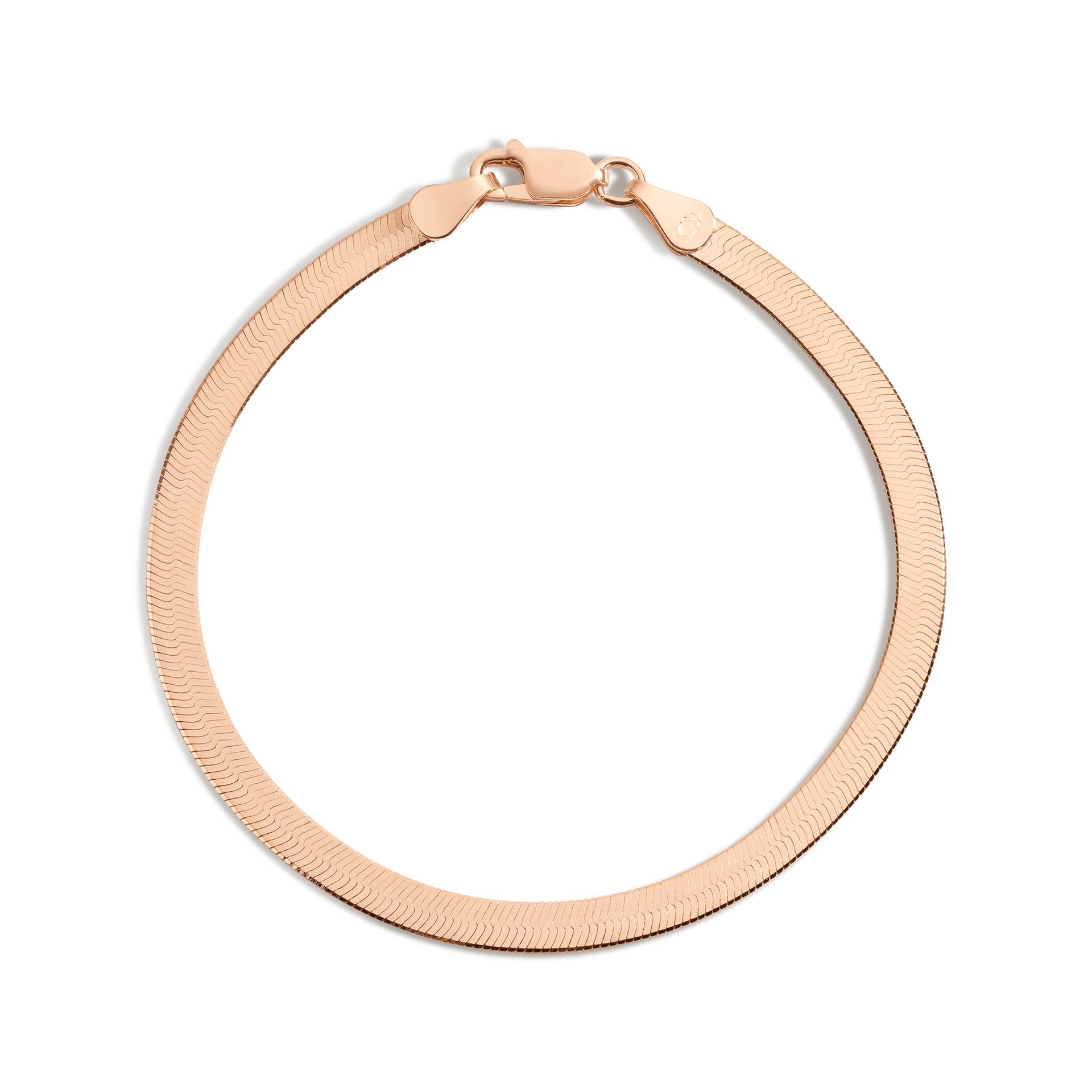 Gold Herringbone Chain Bracelet