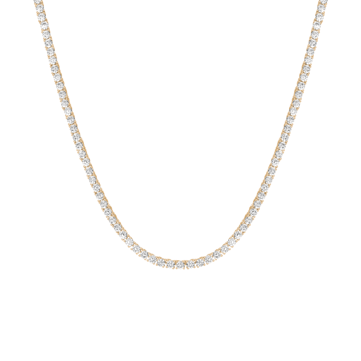 Boyfriend Lab Grown White Sapphire Tennis Necklace