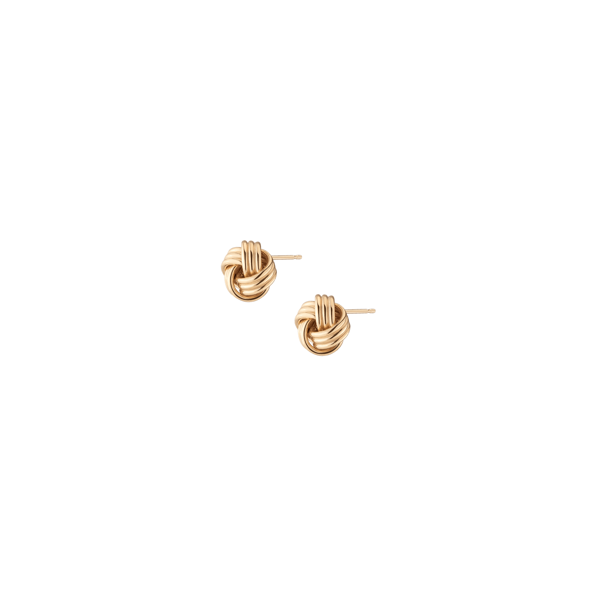 Gold Knot Stud Earrings