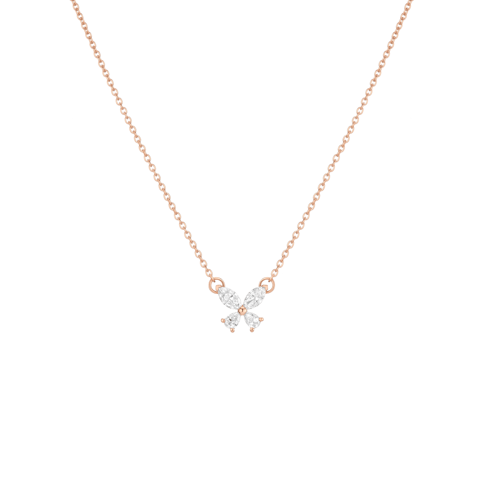 Lab Grown Diamond Butterfly Necklace