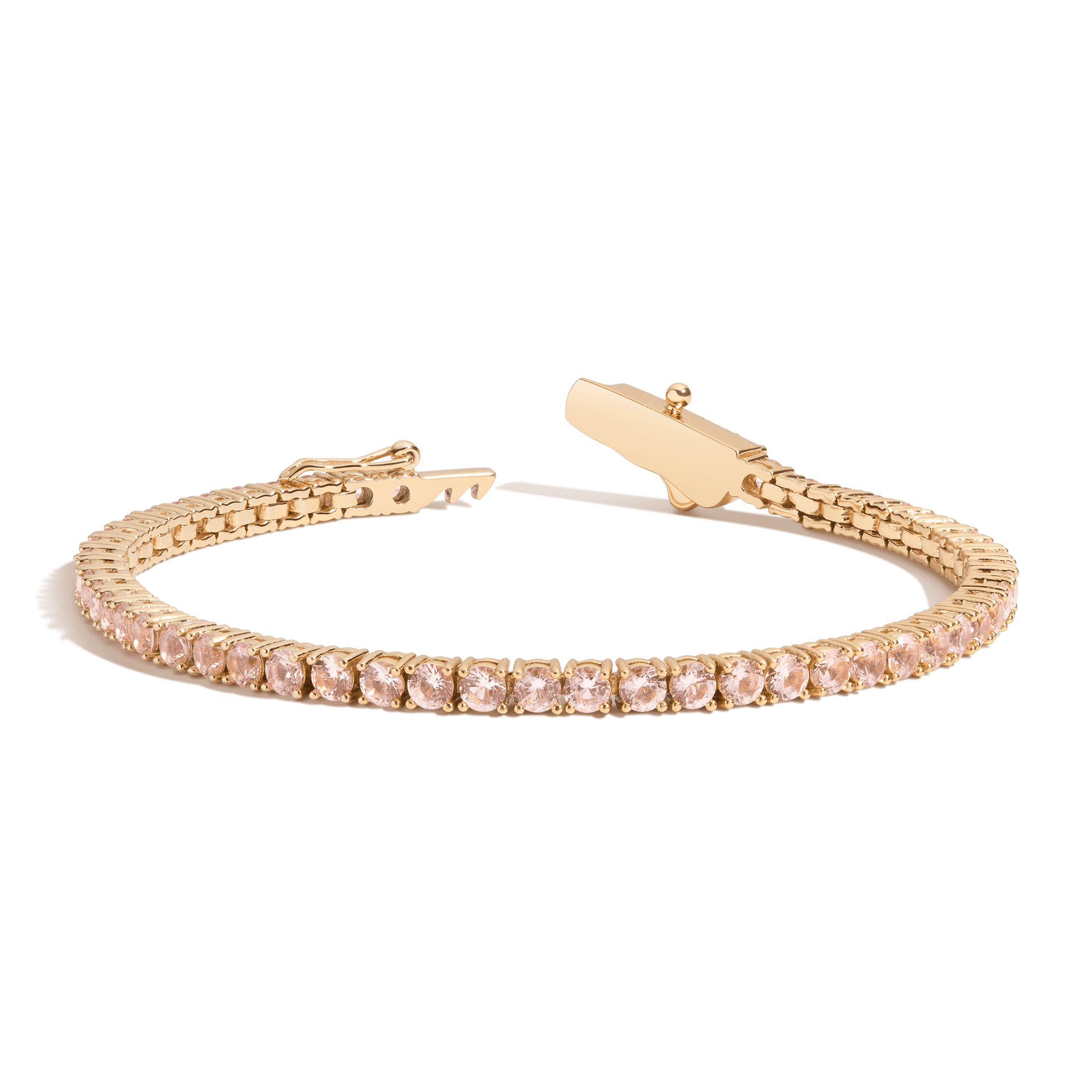 Lab Grown Morganite Tennis Bracelet