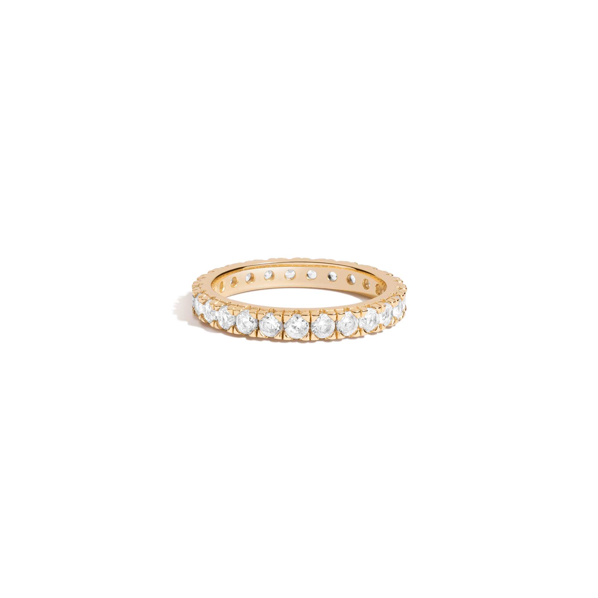 Lab Grown White Sapphire Eternity Ring