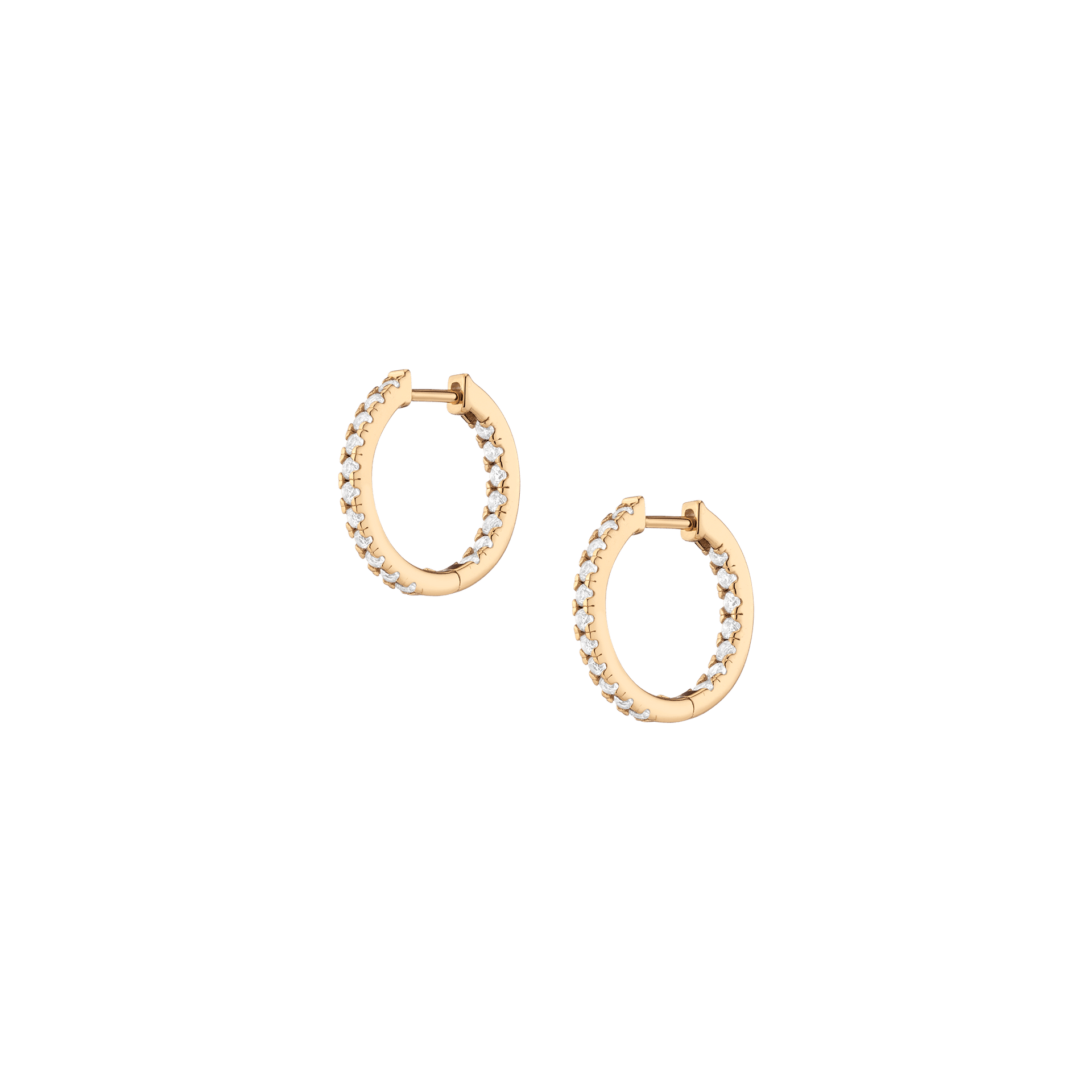 Lab Grown White Sapphire Hoop Earrings