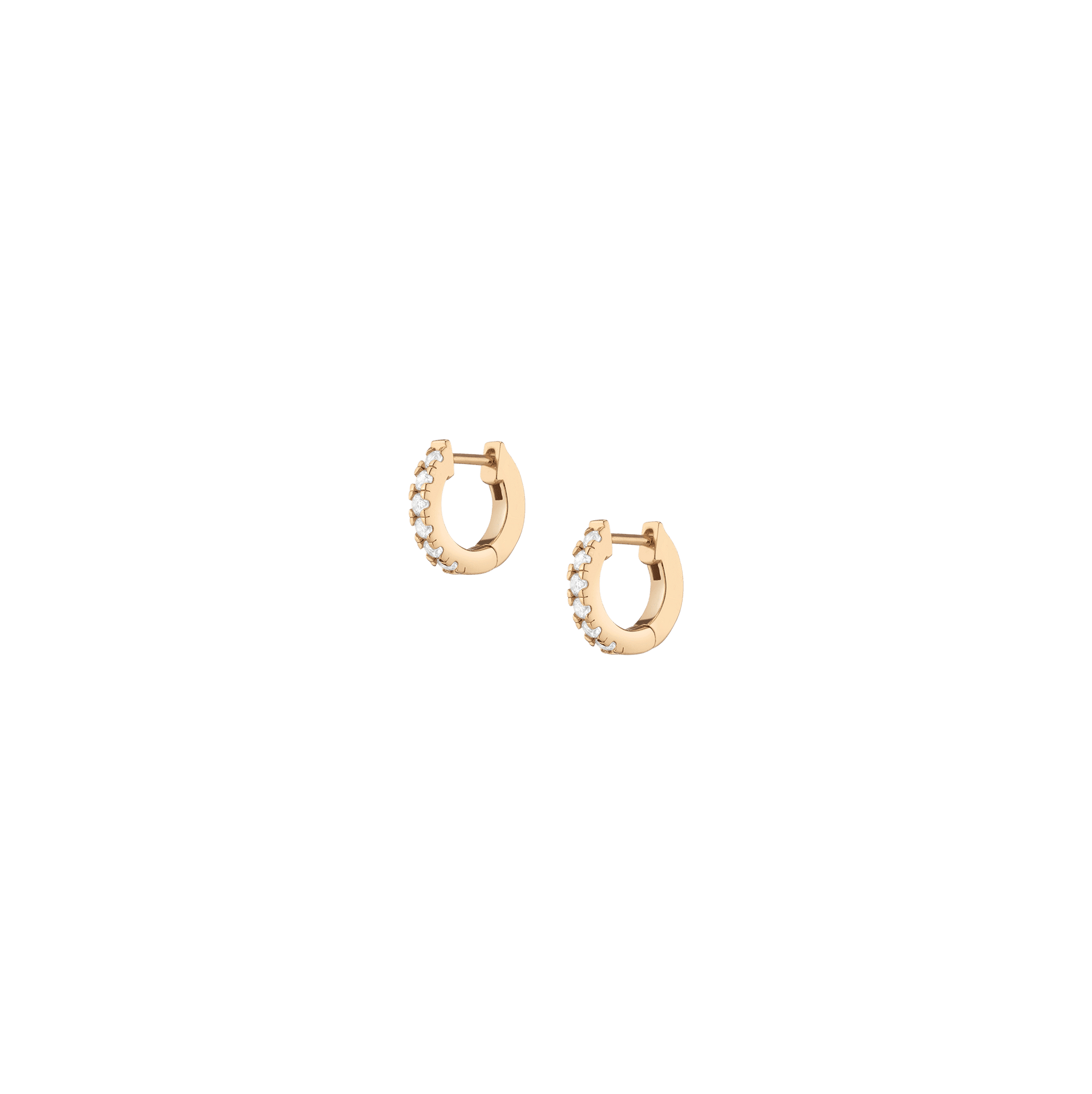 Lab Grown White Sapphire Huggie Earrings