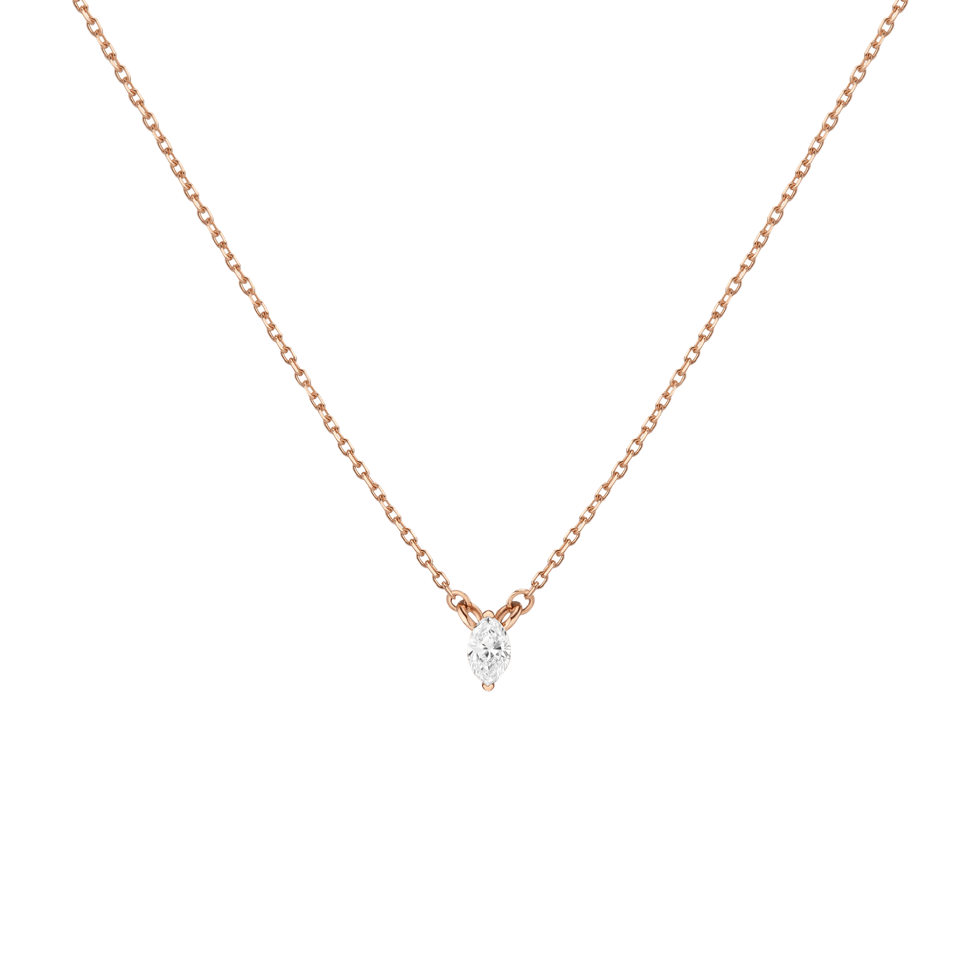 Marquise Lab Grown Diamond Solitaire Necklace