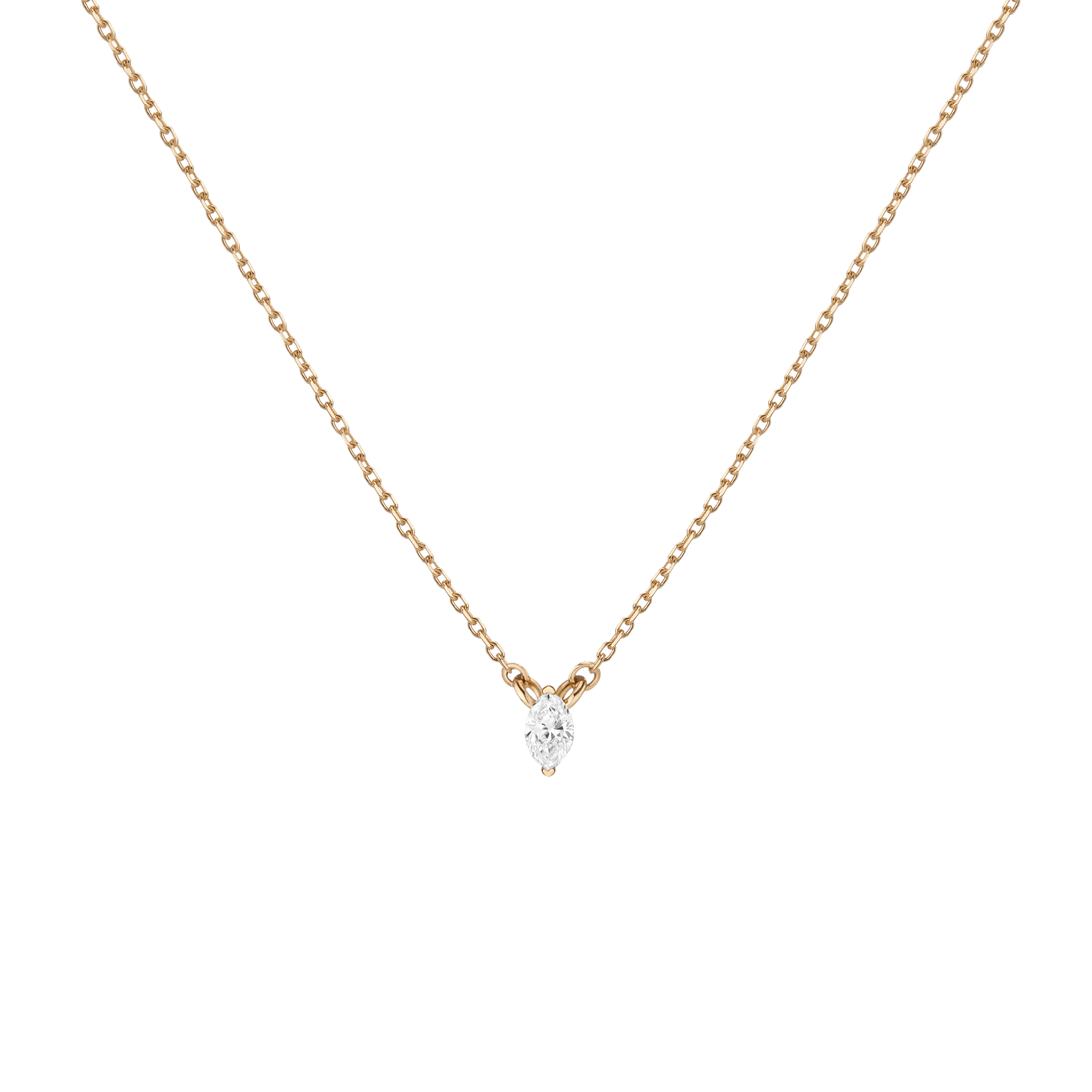 Marquise Lab Grown Diamond Solitaire Necklace
