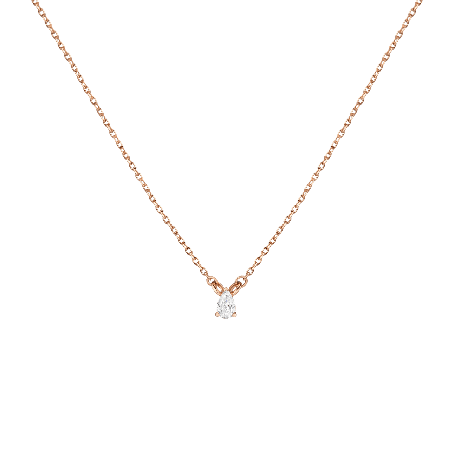 Pear Lab Grown Diamond Solitaire Necklace