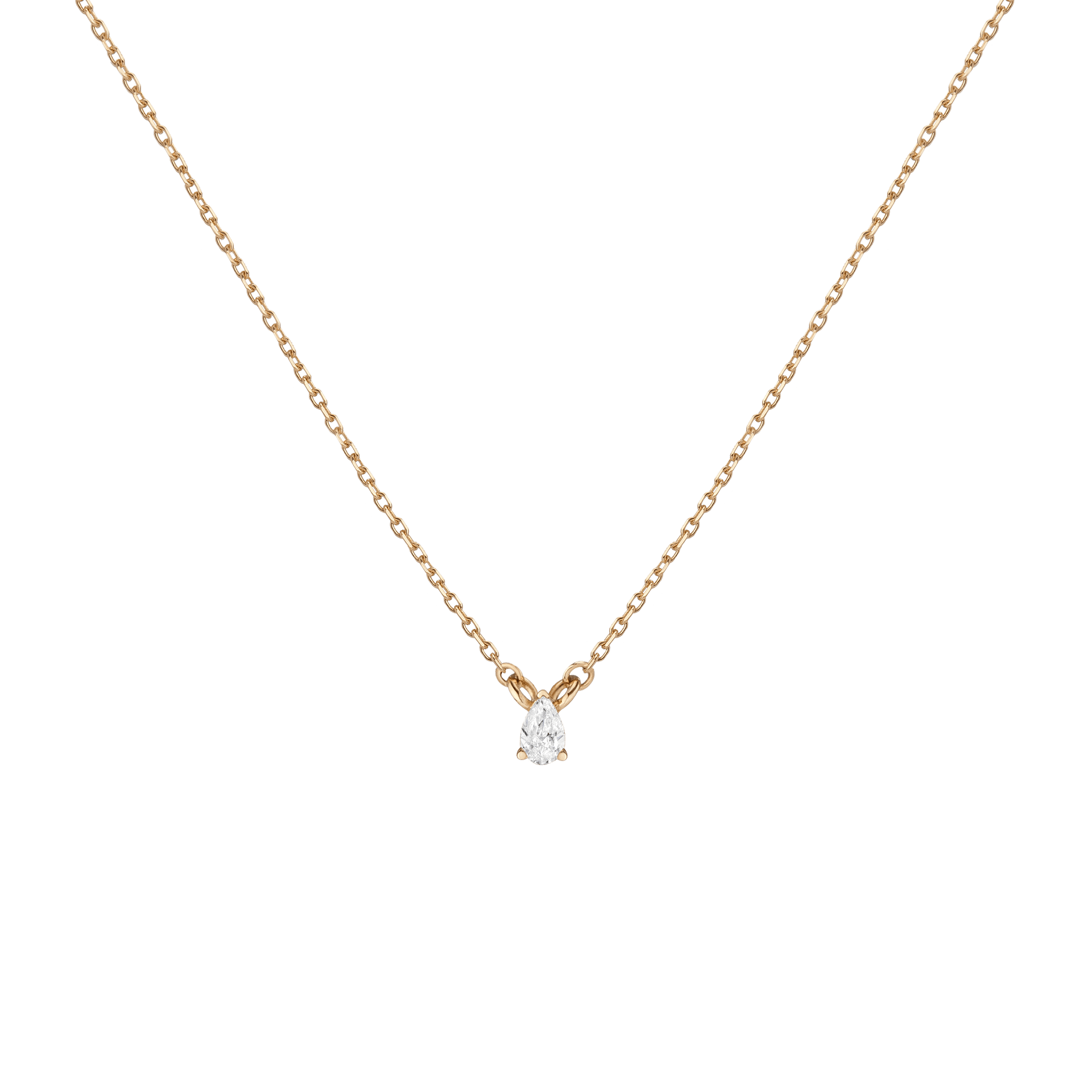 Pear Lab Grown Diamond Solitaire Necklace
