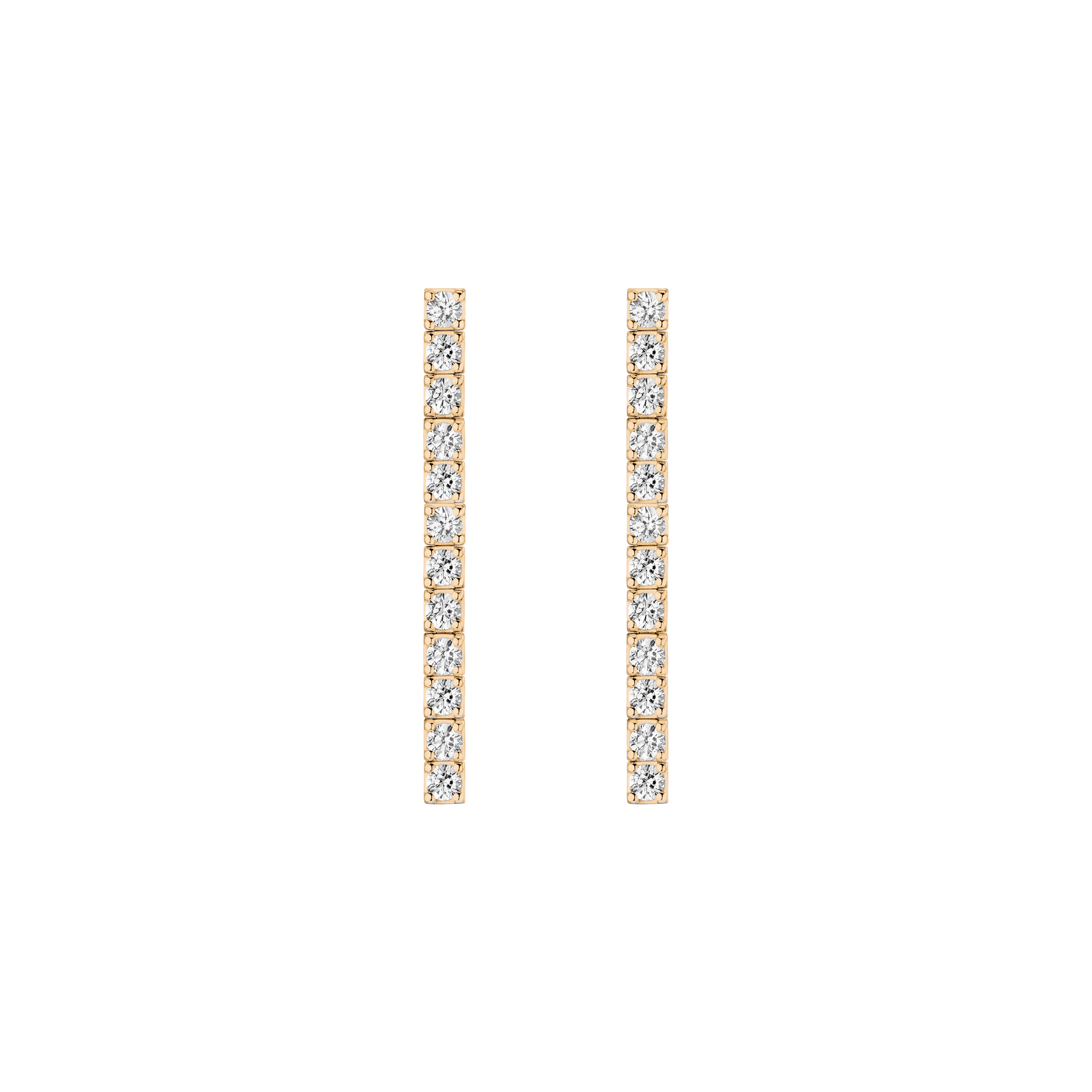 Lab Grown White Sapphire Tennis Earrings