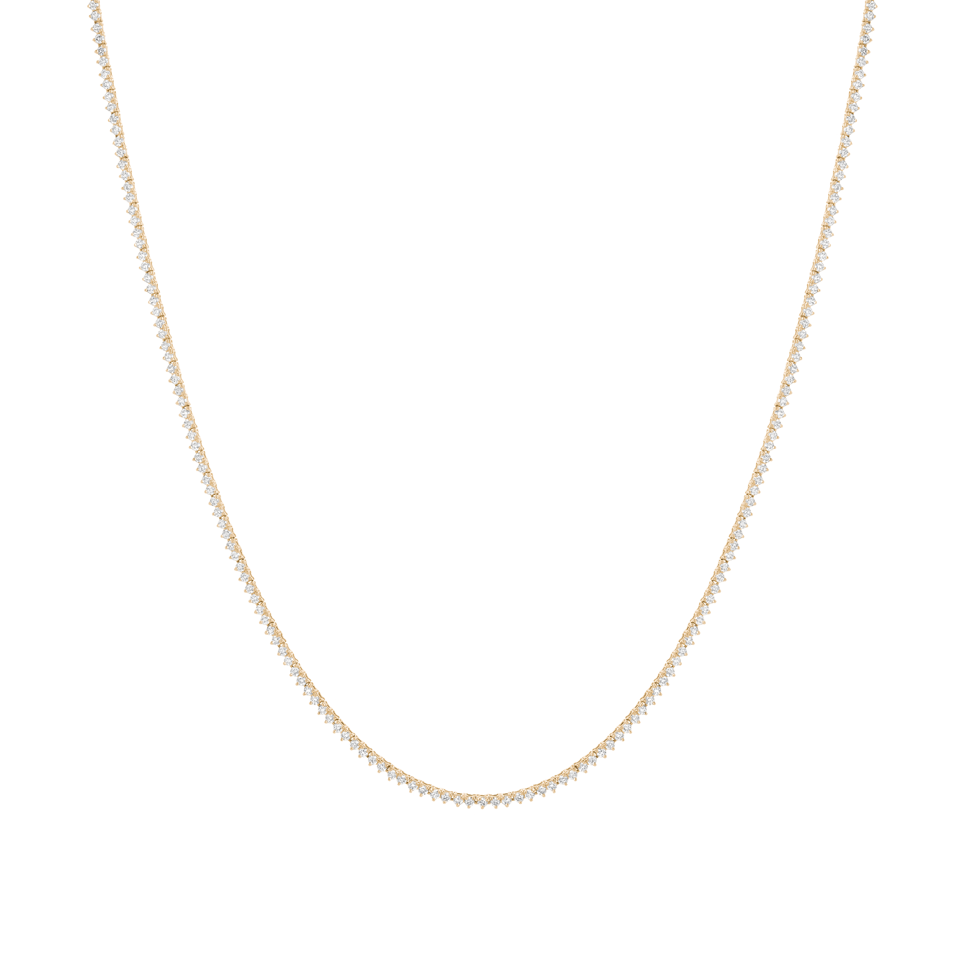 Three-Prong Lab Grown Diamond Tennis Necklace